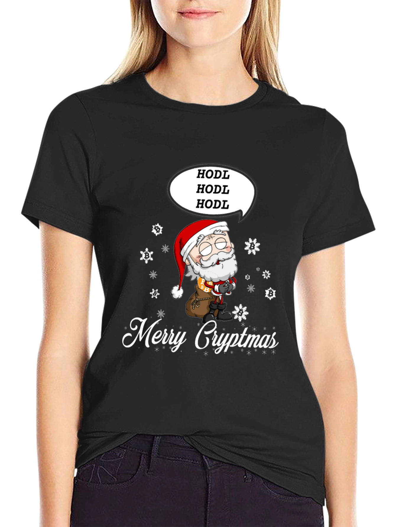Merry Cryptmas HODL Santa Tee