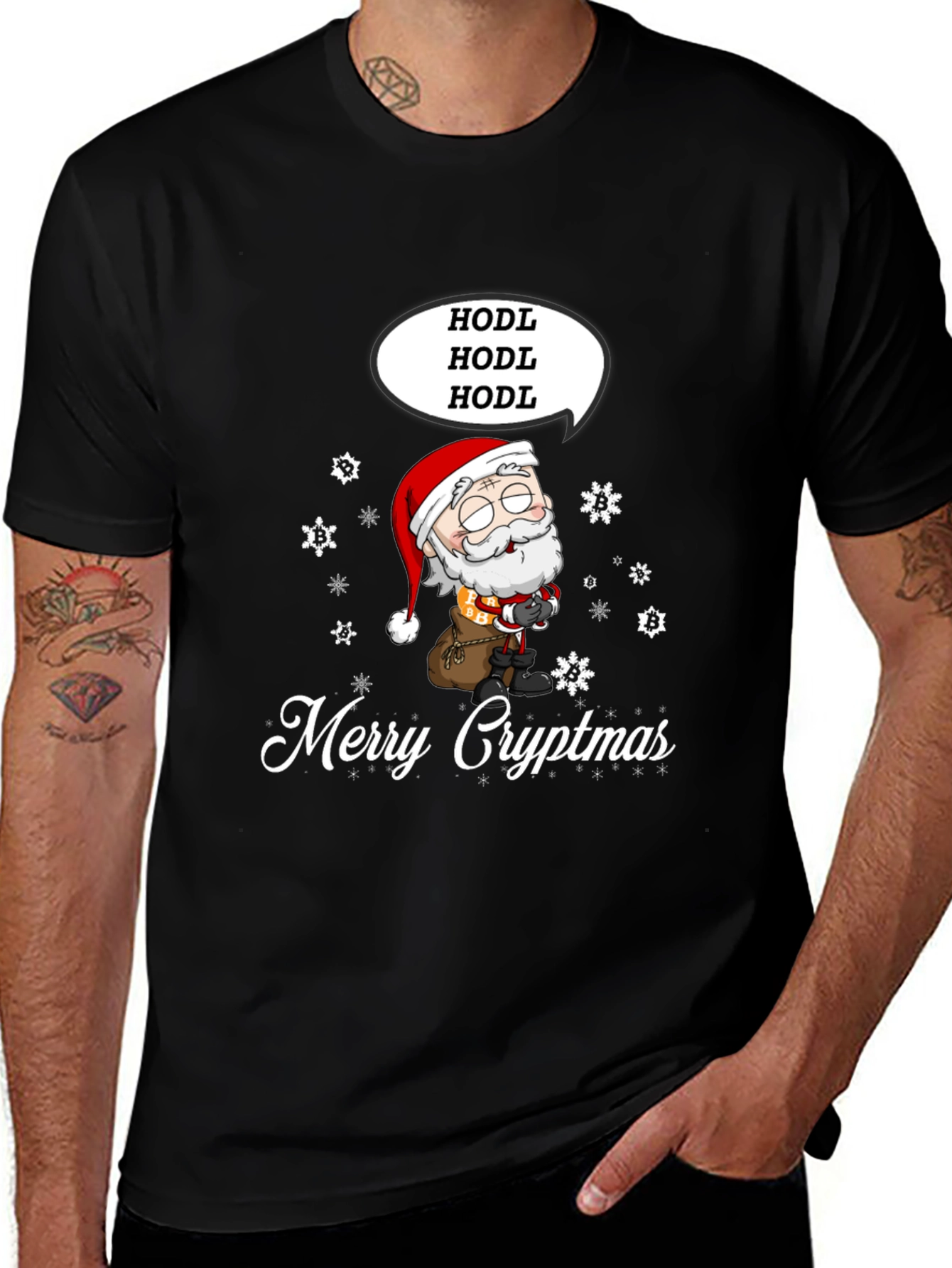 Merry Cryptmas HODL Santa Tee
