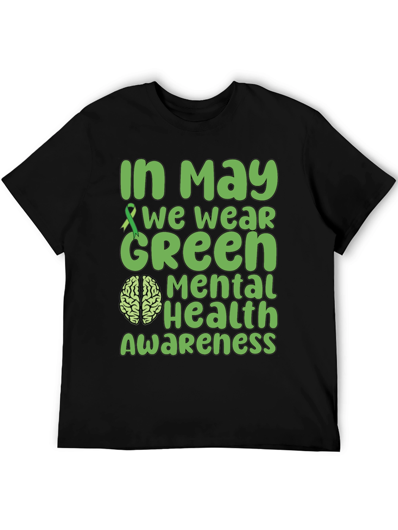 Mental Health Awareness Green Ribbon T-Shirt