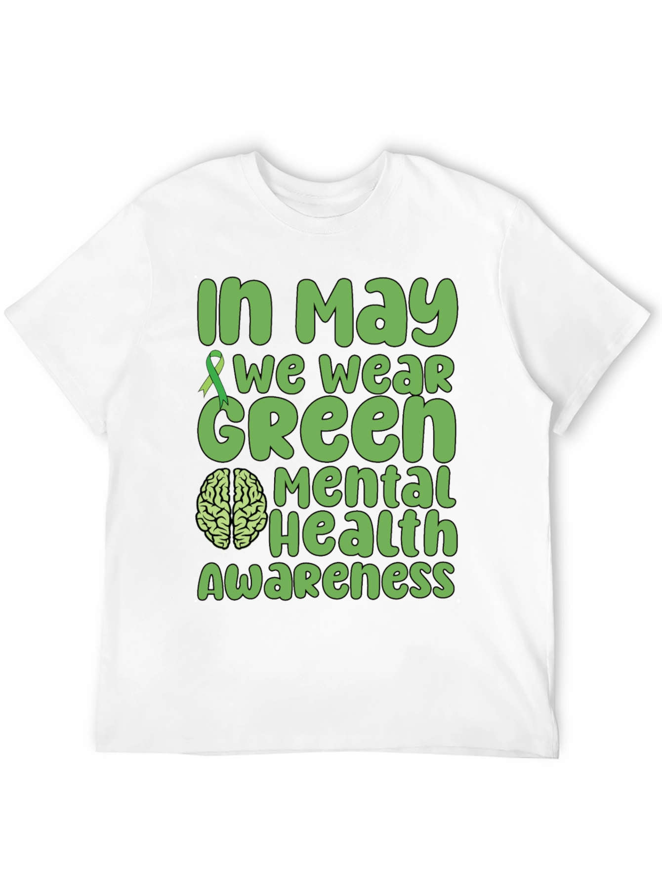 Mental Health Awareness Green Ribbon T-Shirt