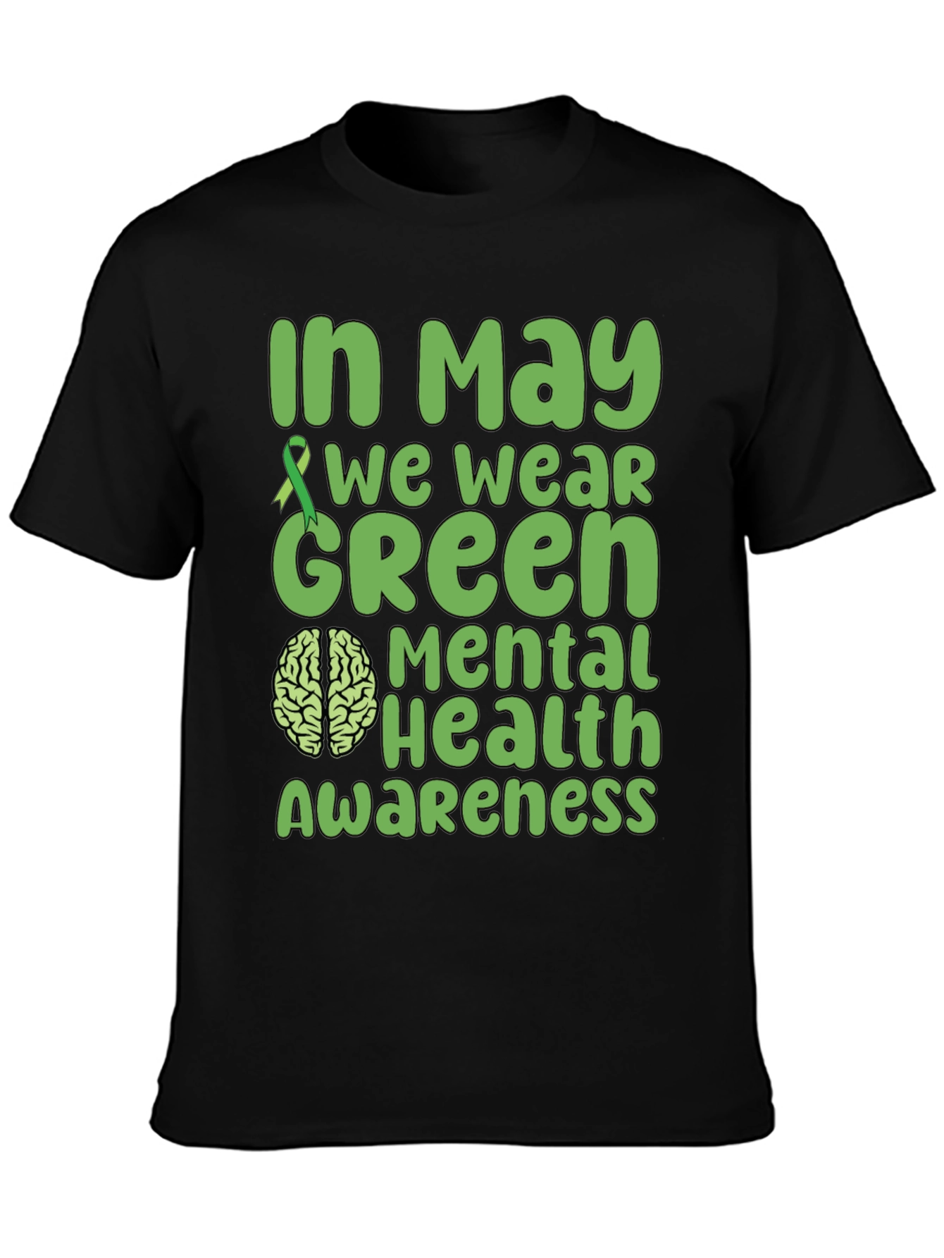 Mental Health Awareness Green Ribbon T-Shirt