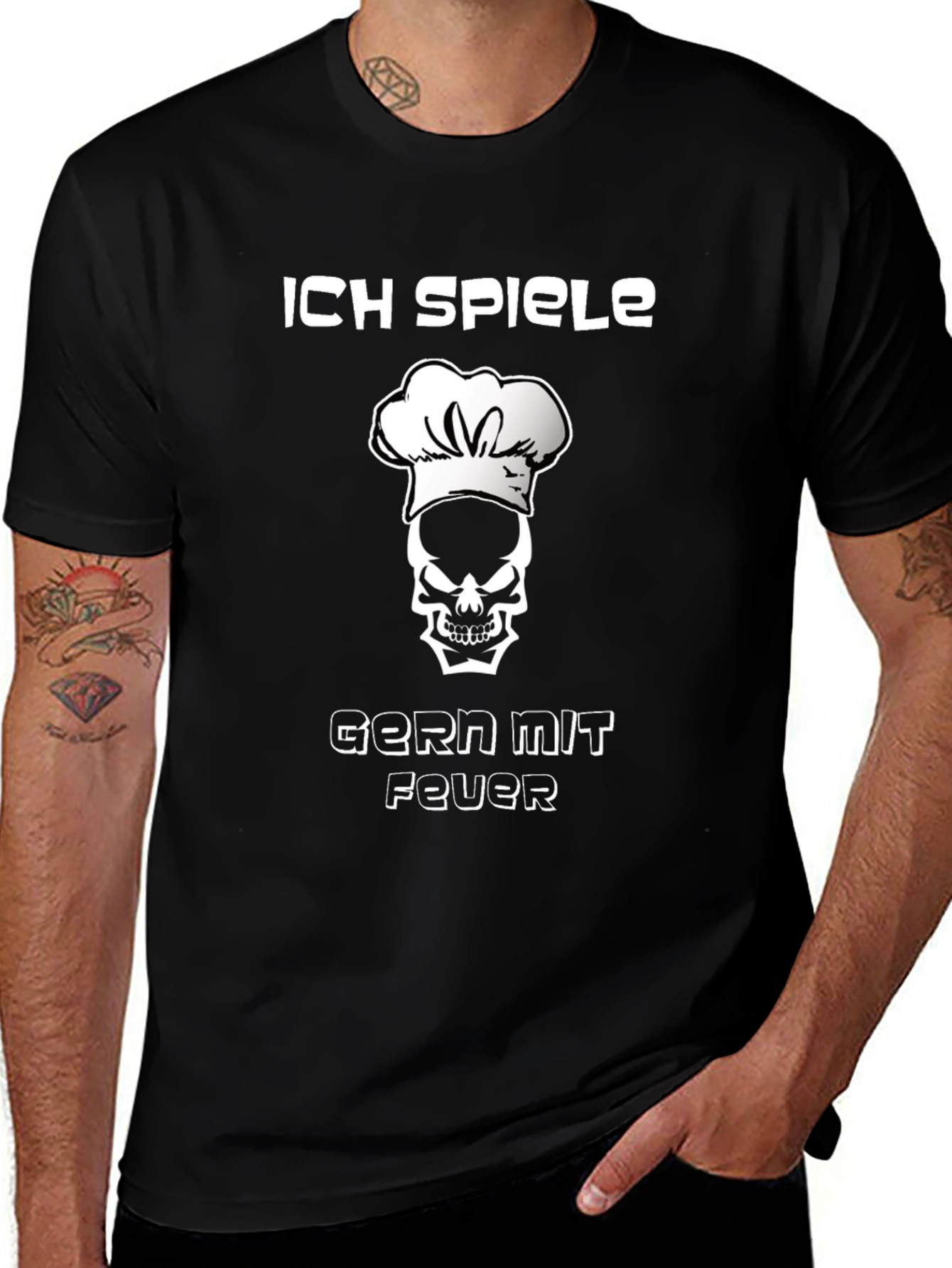 Chef Skull T-Shirt - I Play With Fire