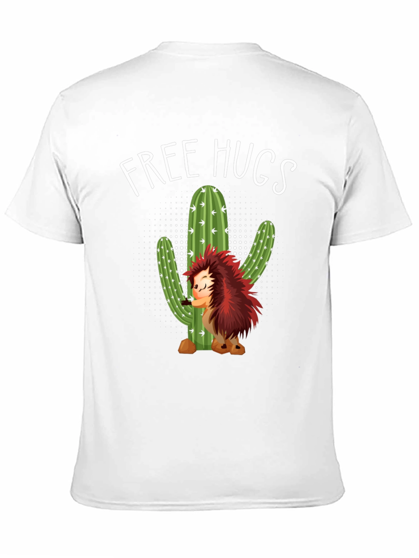 Free Hugs Hedgehog Cactus Graphic Tee