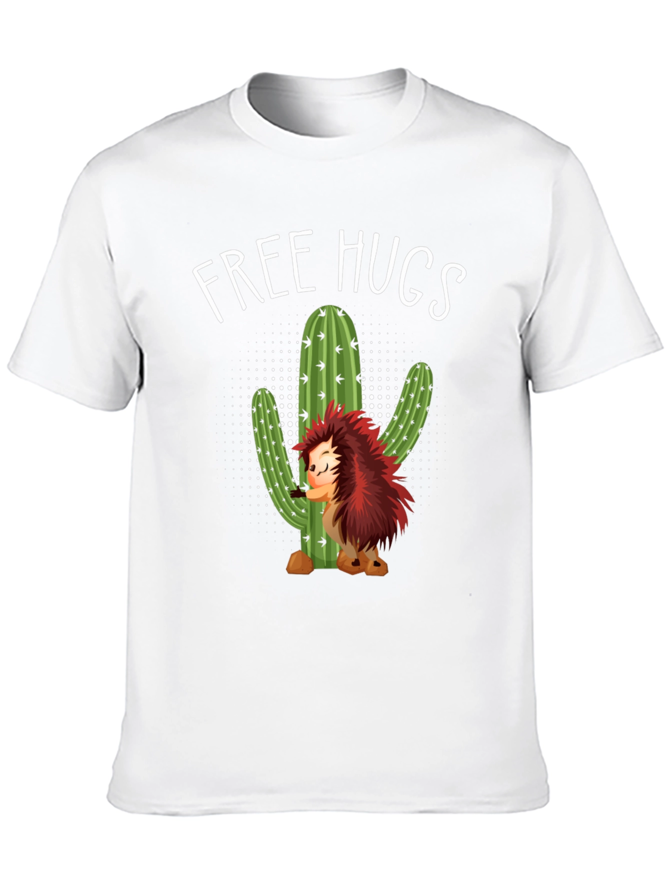 Free Hugs Hedgehog Cactus Graphic Tee
