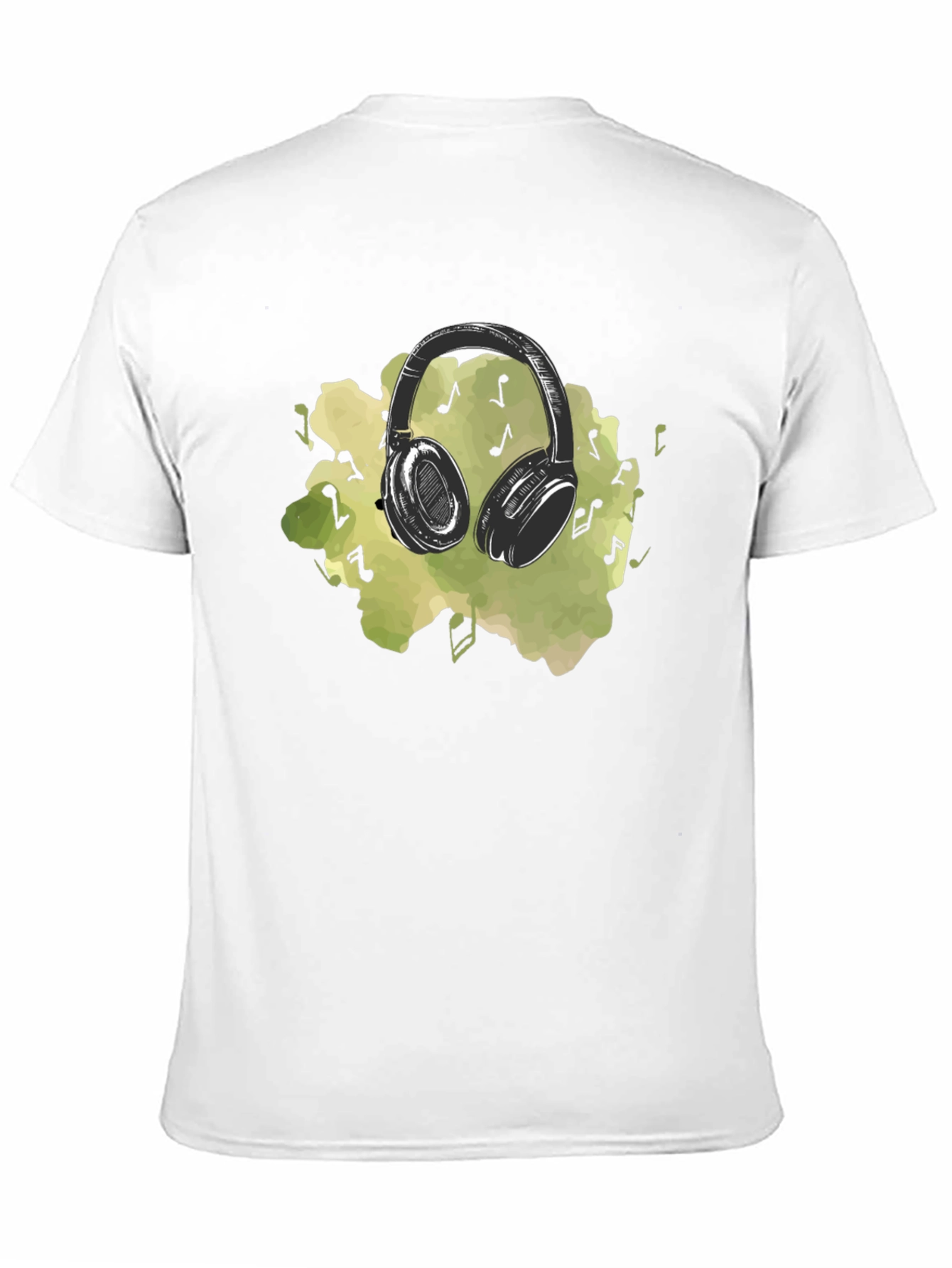 Music Lovers Headphones Graphic Tee - Black