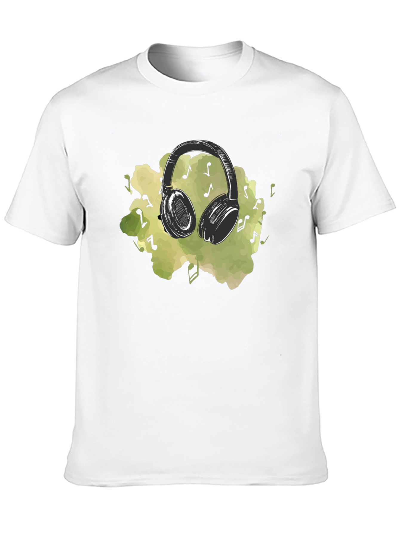Music Lovers Headphones Graphic Tee - Black