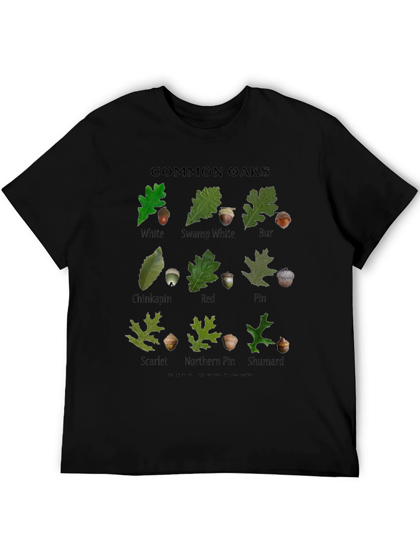 Common Oaks T-Shirt - Fall Forager Botanical Tee
