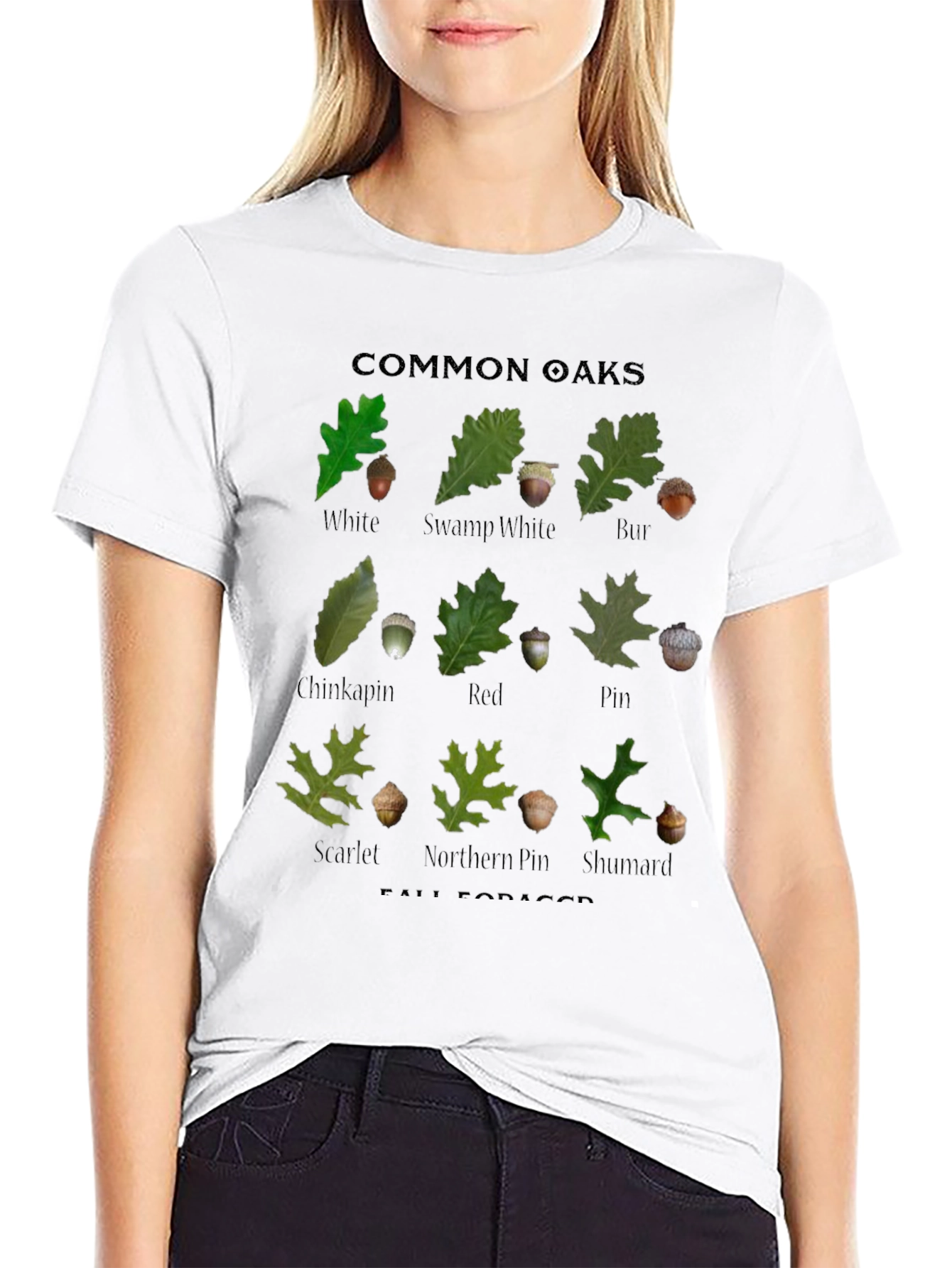 Common Oaks T-Shirt - Fall Forager Botanical Tee