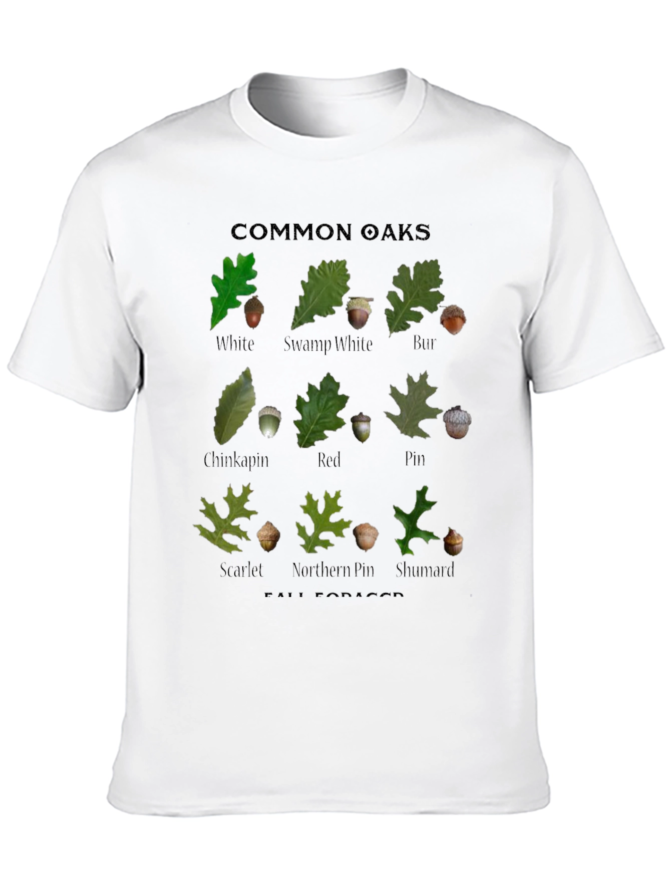 Common Oaks T-Shirt - Fall Forager Botanical Tee