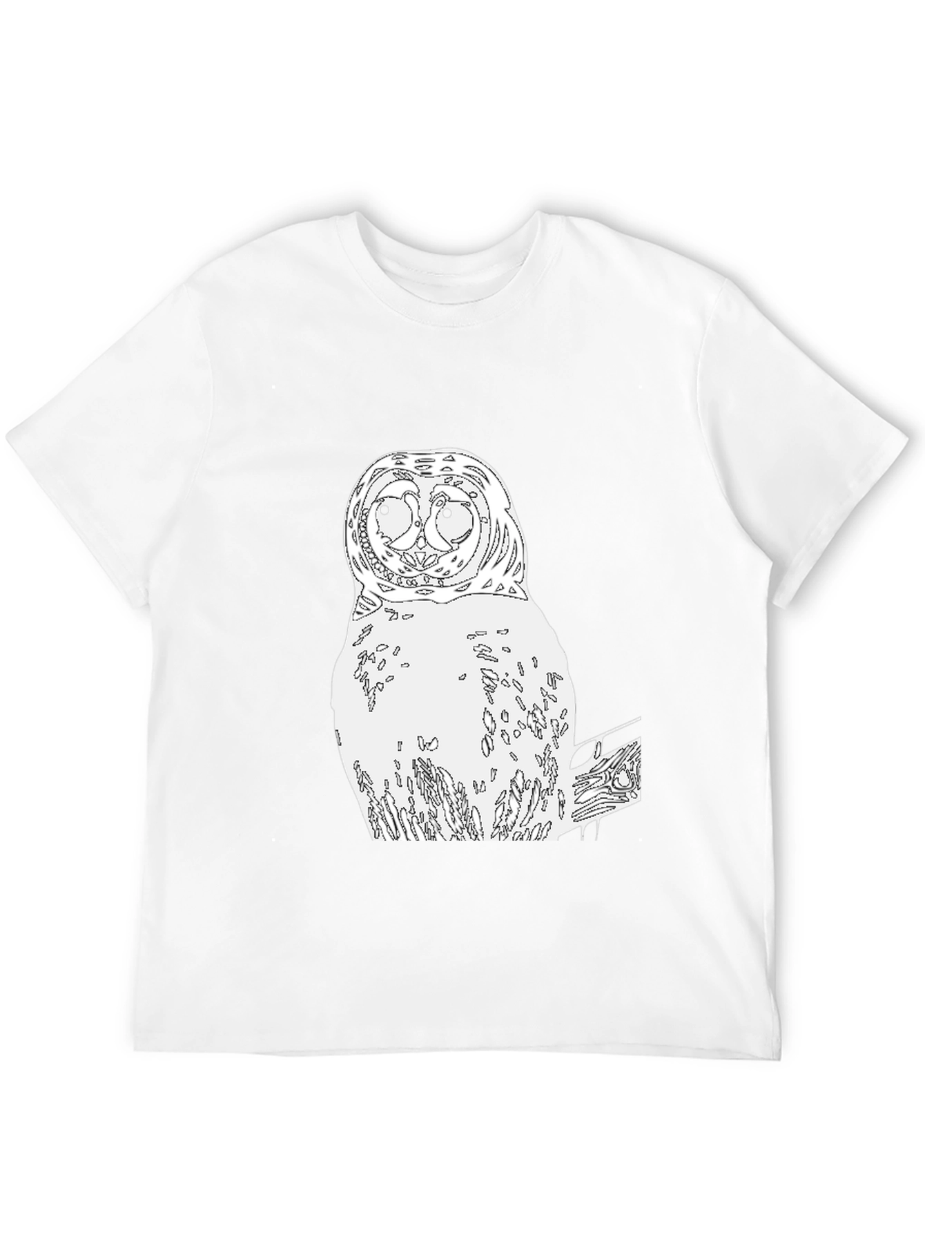 Owl Graphic Print Crew Neck T-Shirt