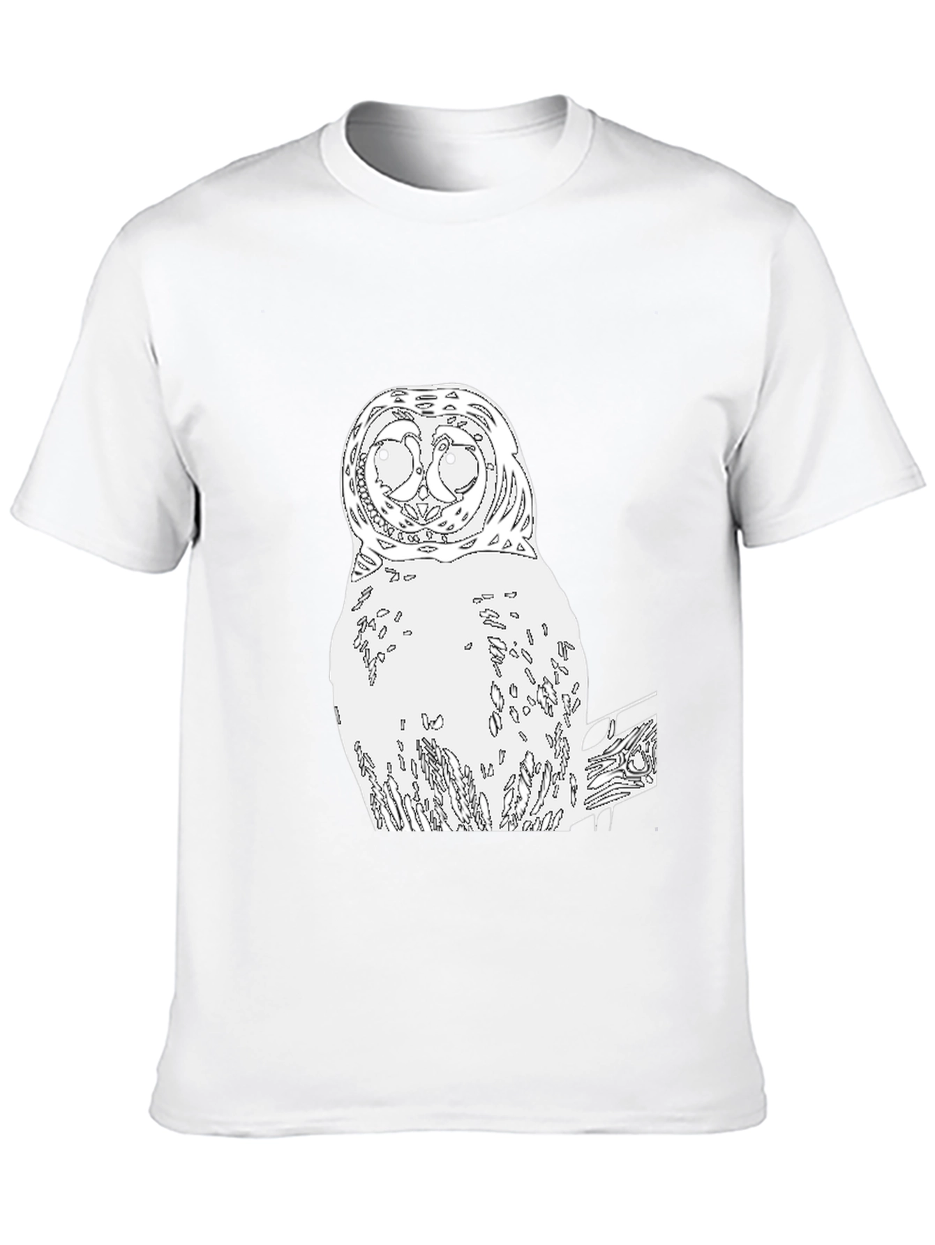 Owl Graphic Print Crew Neck T-Shirt