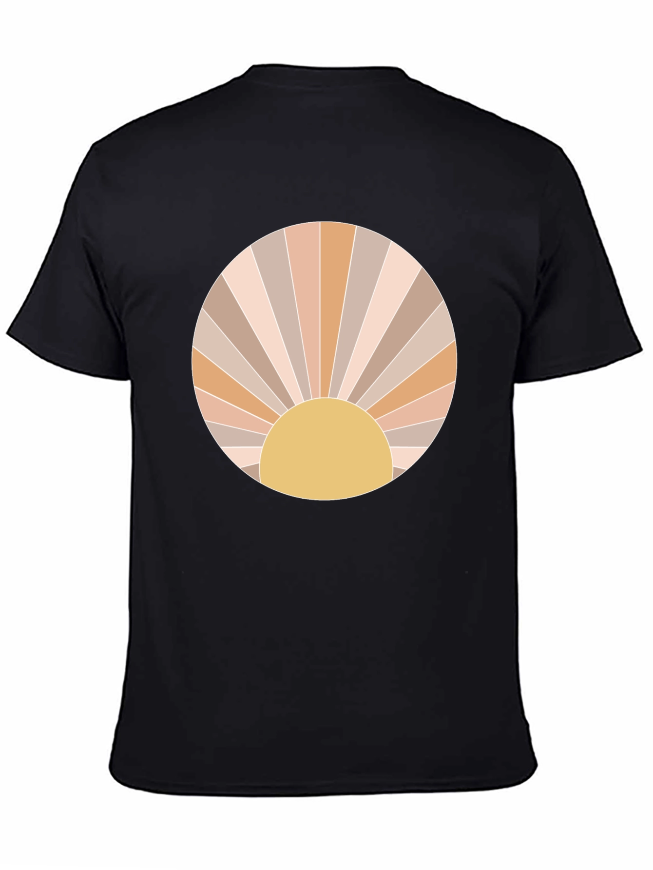 Retro Sun Graphic Tee - Trendy Circle Design