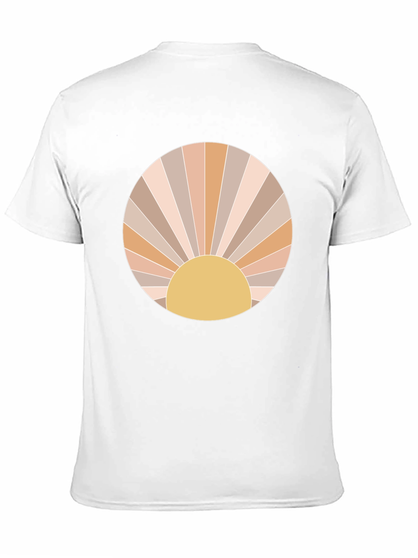 Retro Sun Graphic Tee - Trendy Circle Design