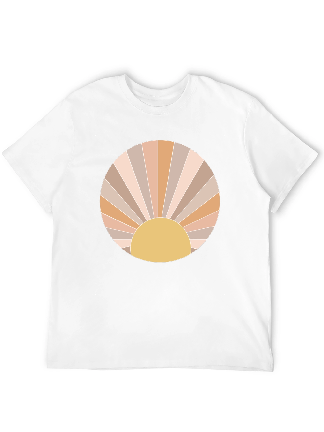 Retro Sun Graphic Tee - Trendy Circle Design