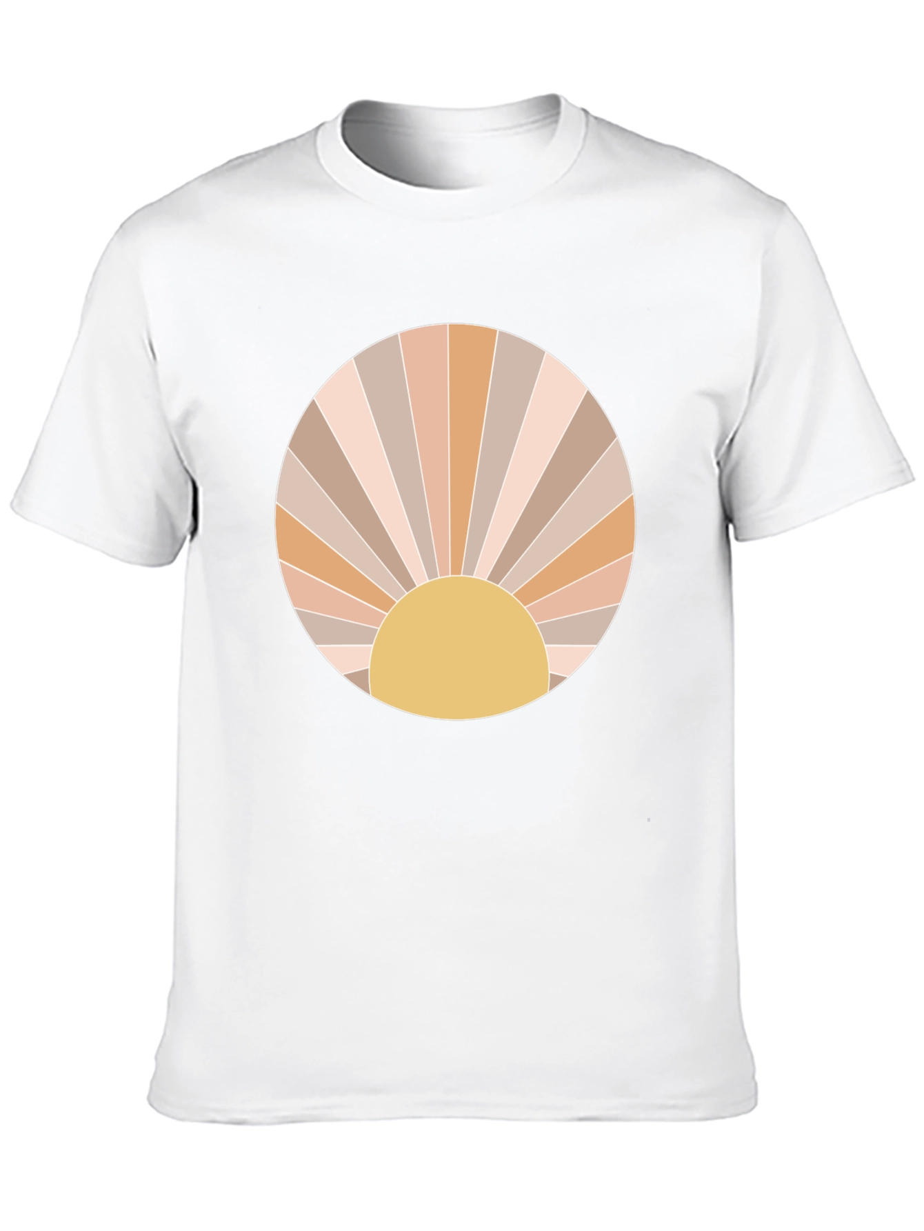 Retro Sun Graphic Tee - Trendy Circle Design