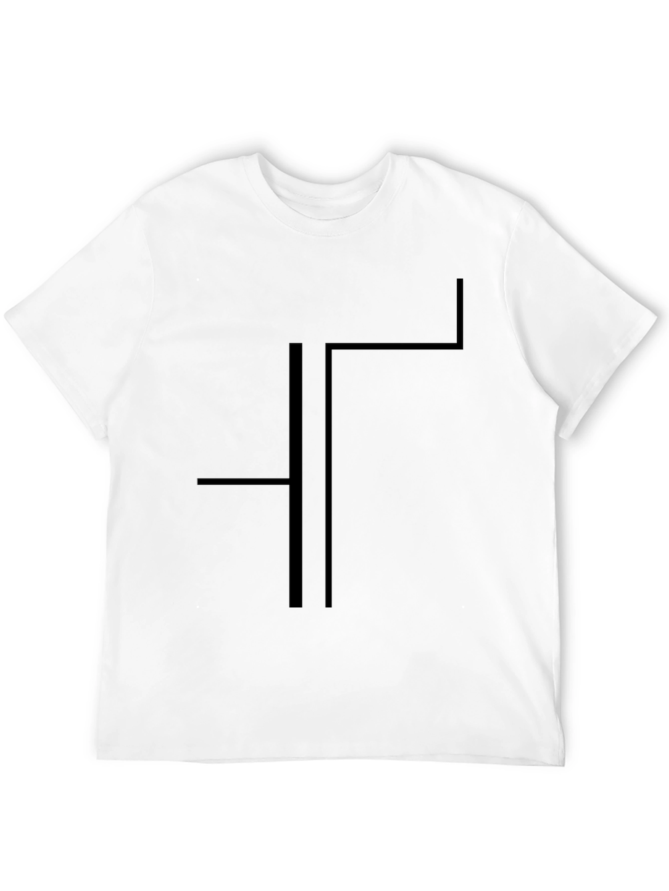 Modern Geometric T-Shirt - Black