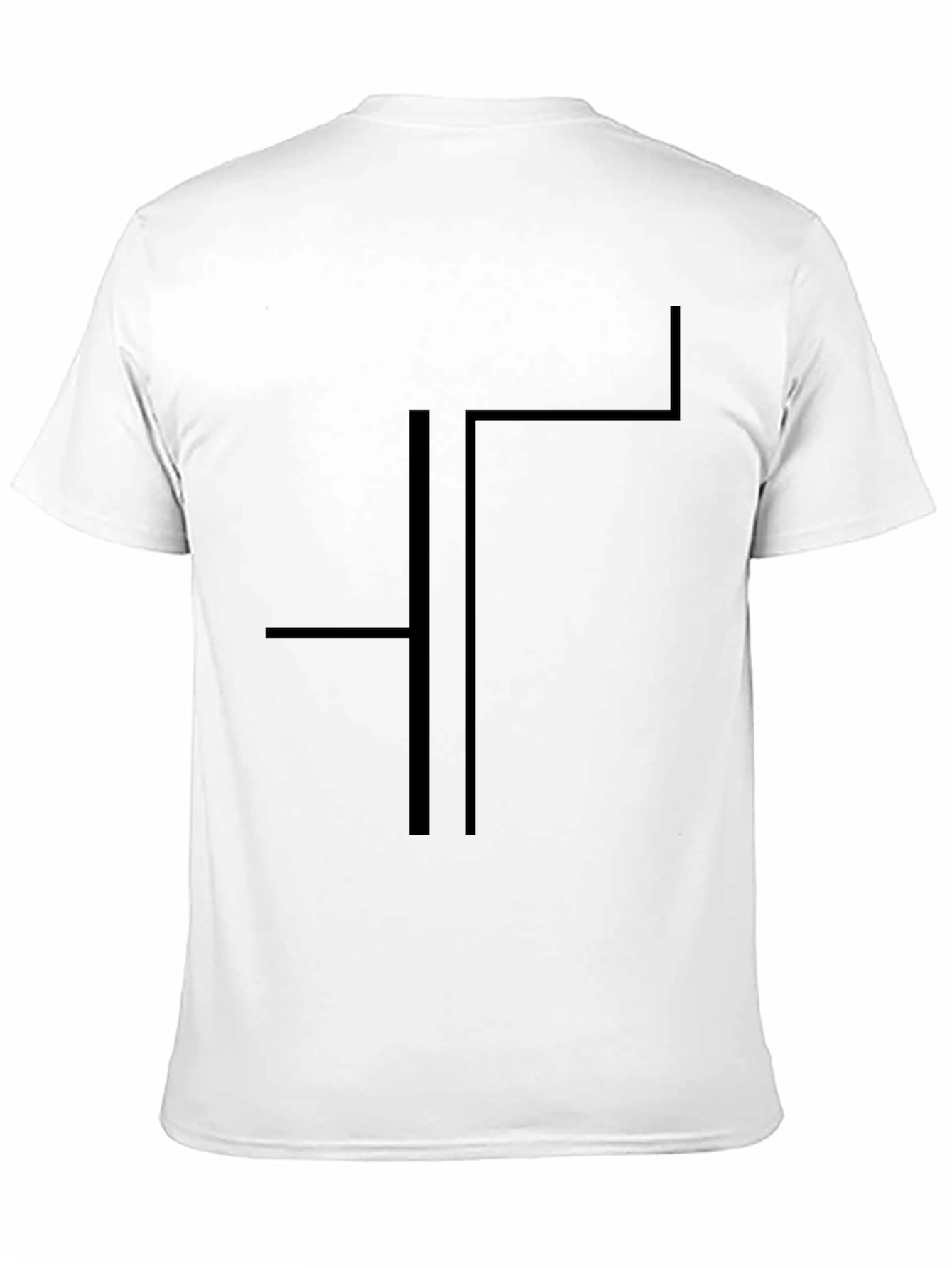 Modern Geometric T-Shirt - Black
