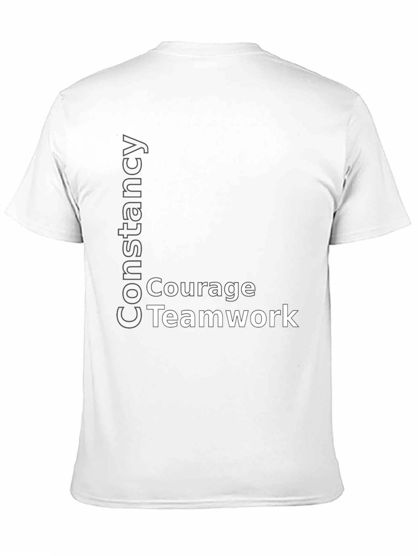 Constancy Courage Teamwork Black T-Shirt