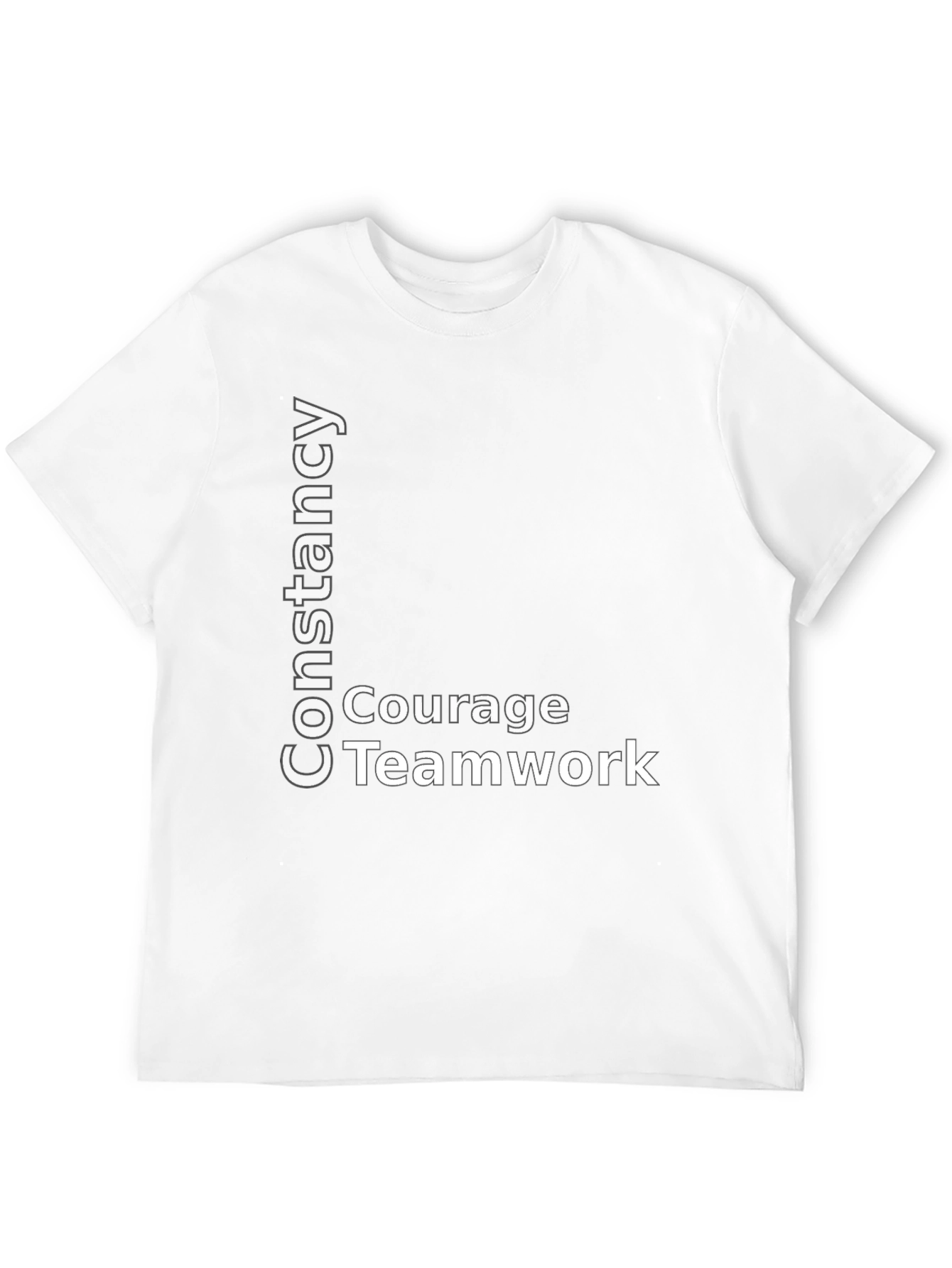 Constancy Courage Teamwork Black T-Shirt