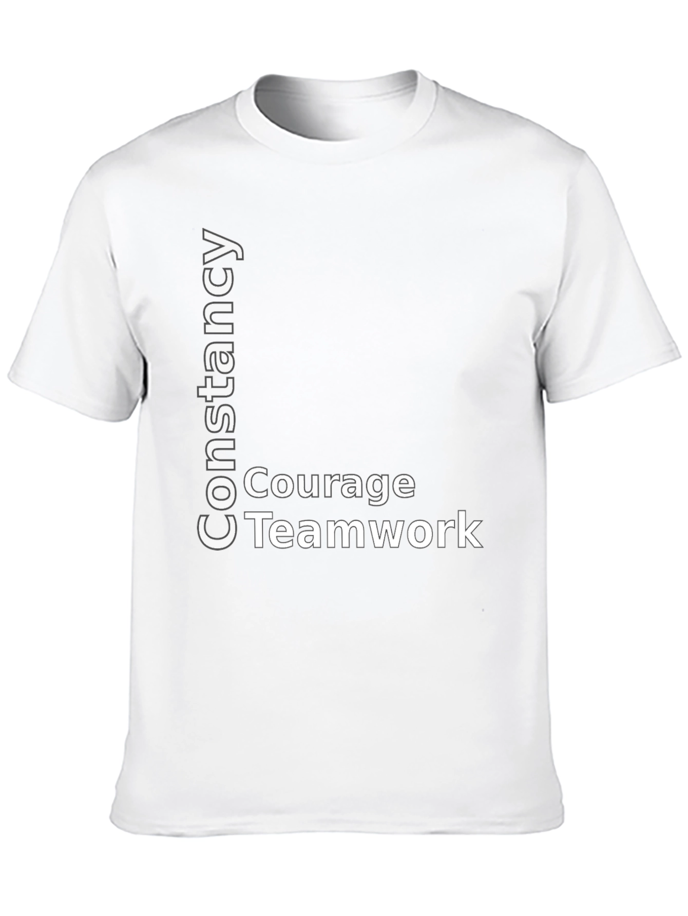 Constancy Courage Teamwork Black T-Shirt