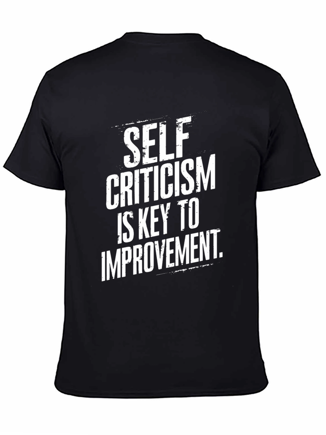 Self Criticism Improvement Graphic Tee - Black