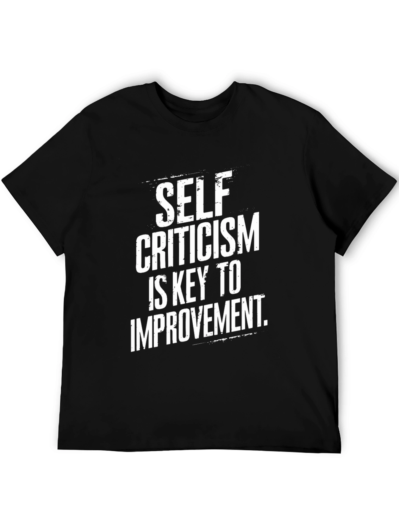 Self Criticism Improvement Graphic Tee - Black