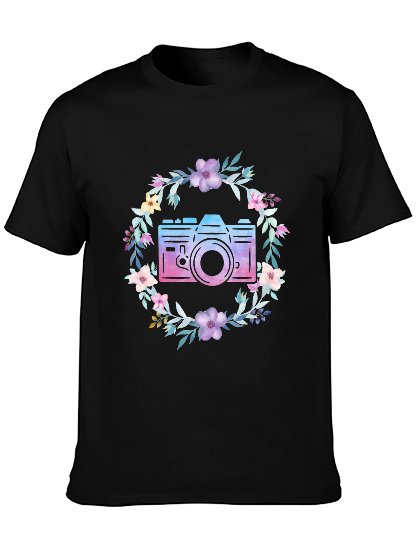 Floral Camera Graphic Tee - Unisex