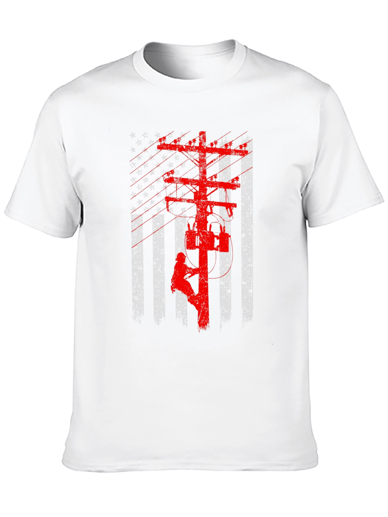 American Lineman Flag Graphic T-Shirt