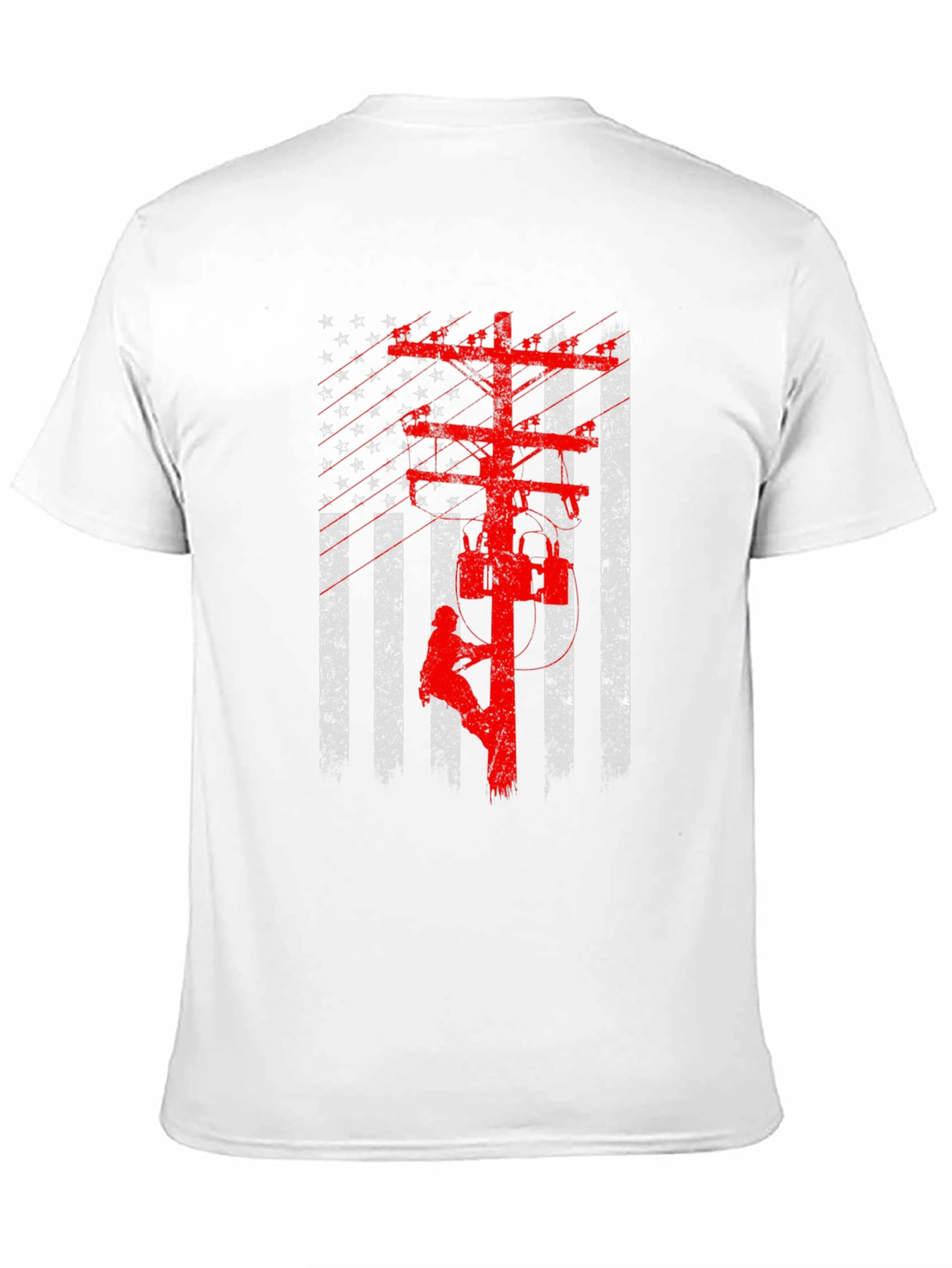 American Lineman Flag Graphic T-Shirt