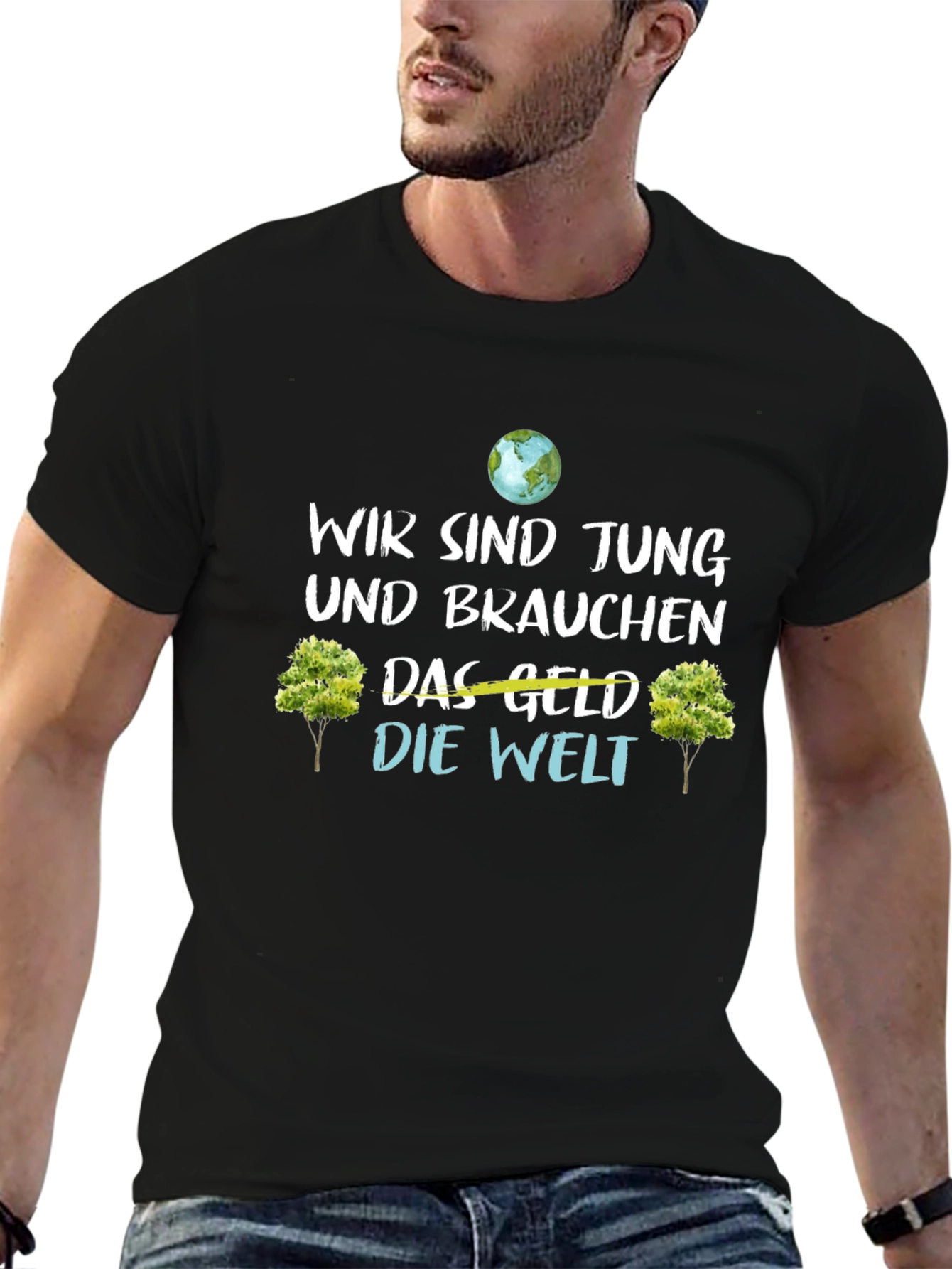 Eco-Conscious Wir Sind Jung Graphic Tee