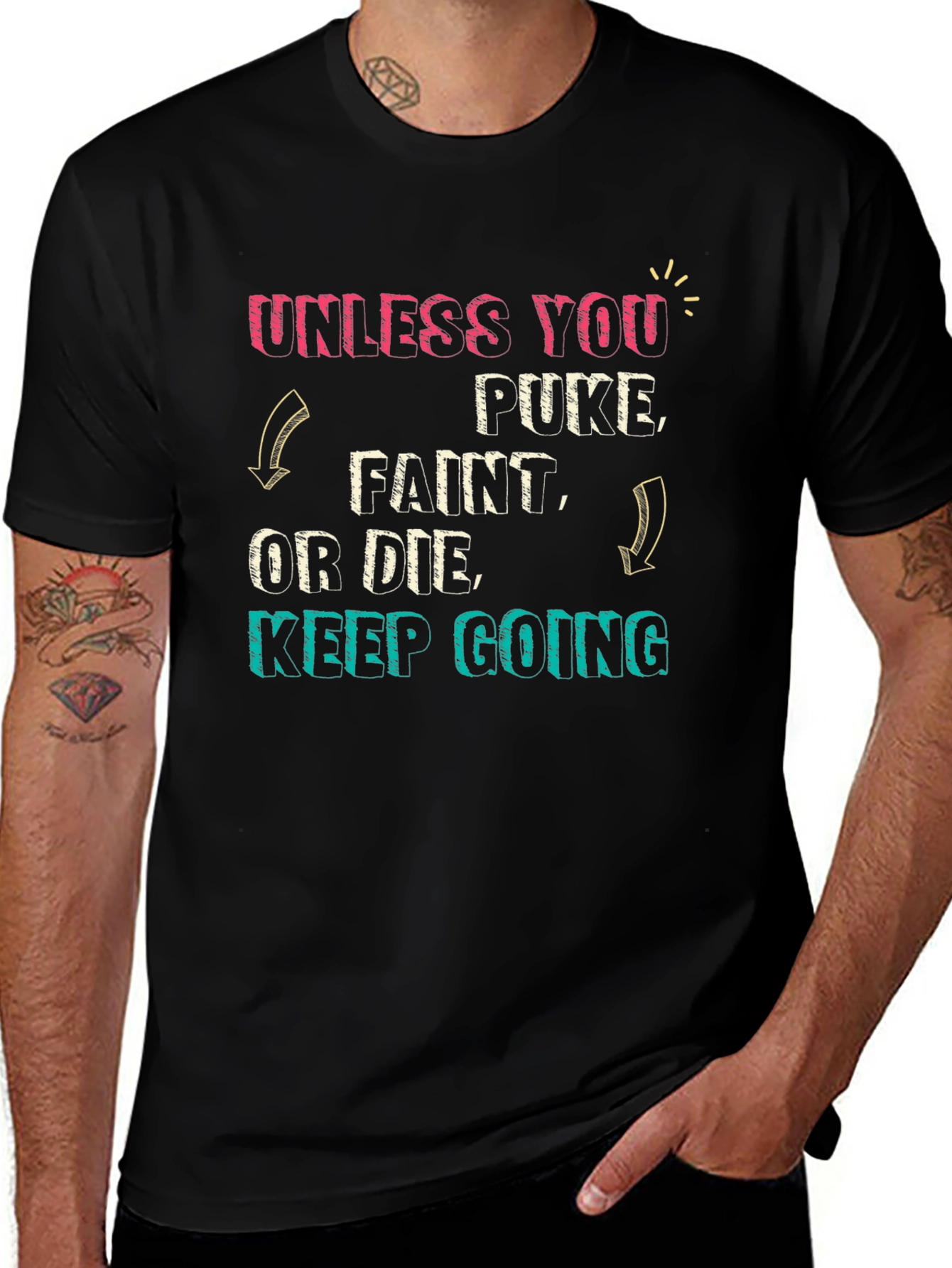 Funny Workout T-Shirt - Keep Going