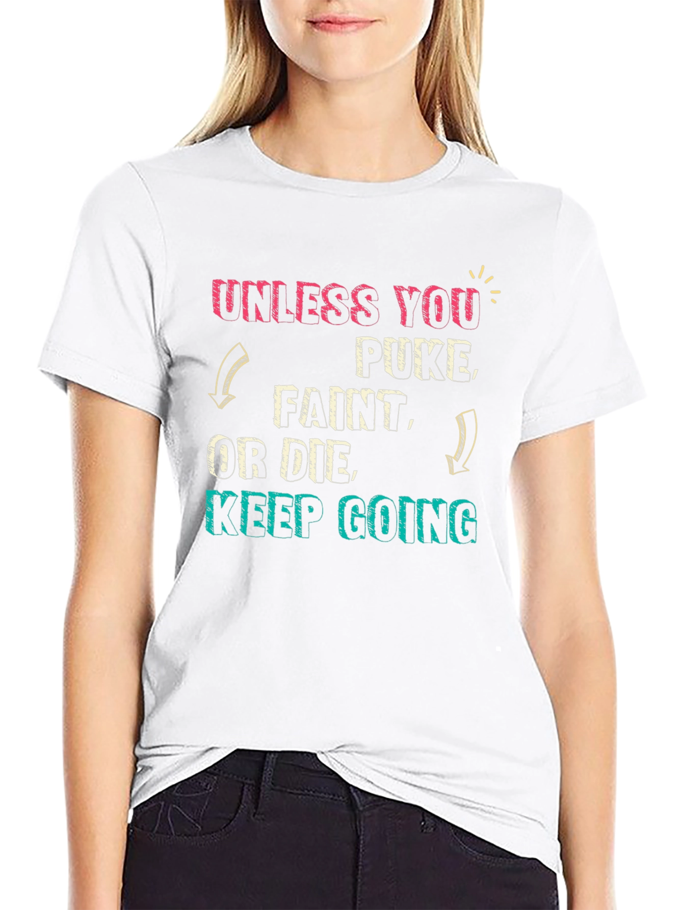 Funny Workout T-Shirt - Keep Going