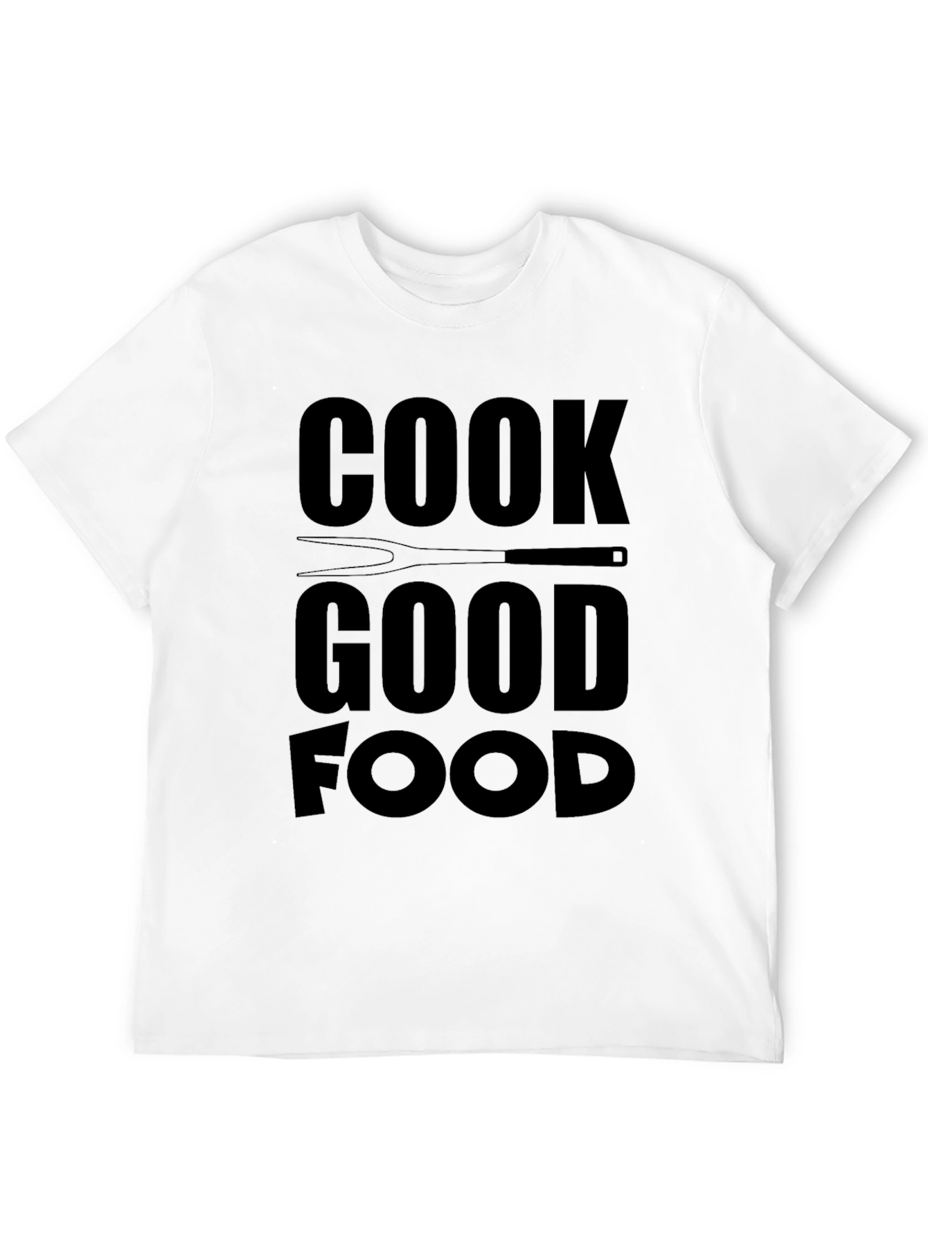 Cook Good Food Graphic Tee - Black Casual T-Shirt