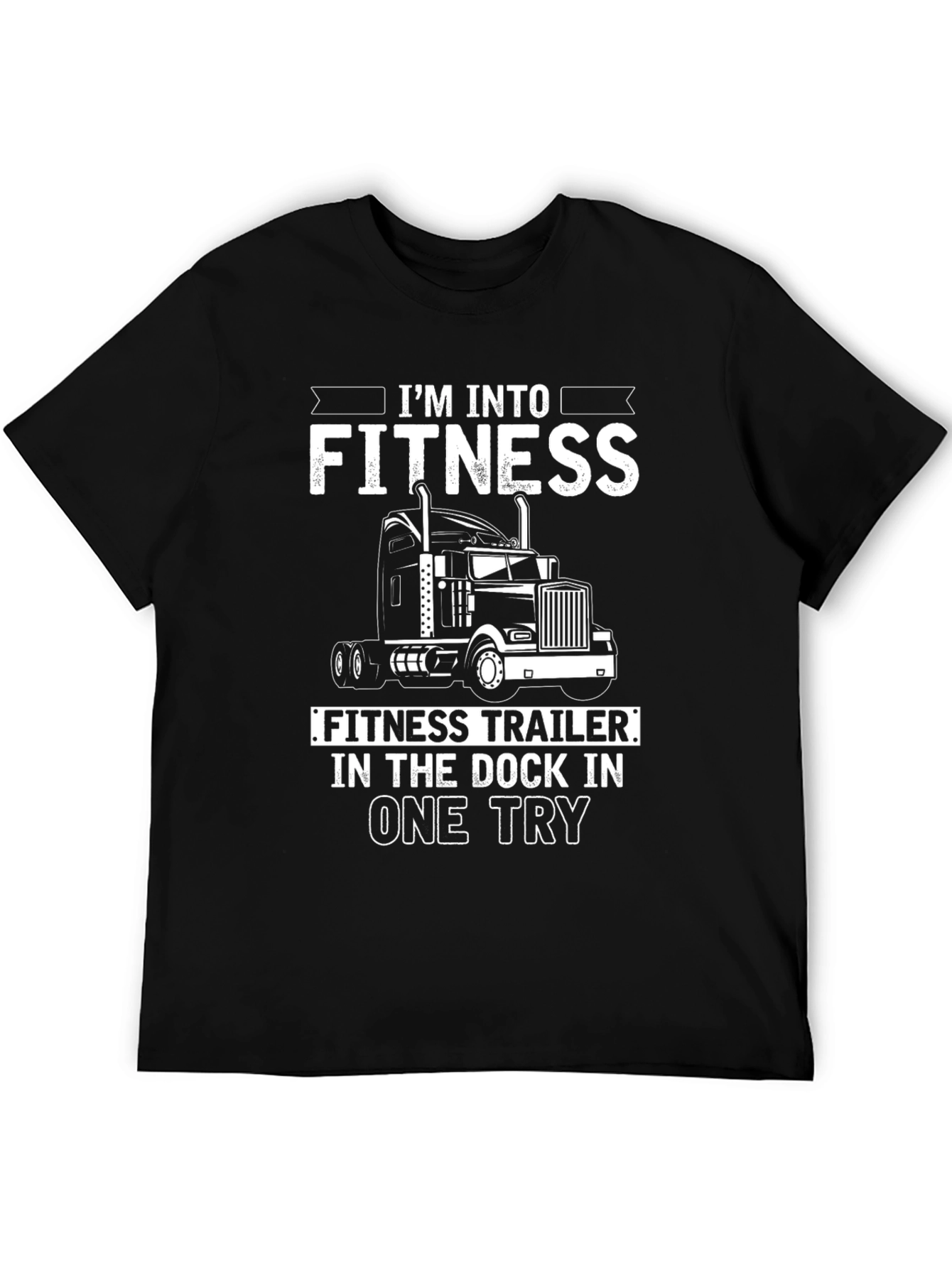 Fitness Trucker Black Graphic Tee