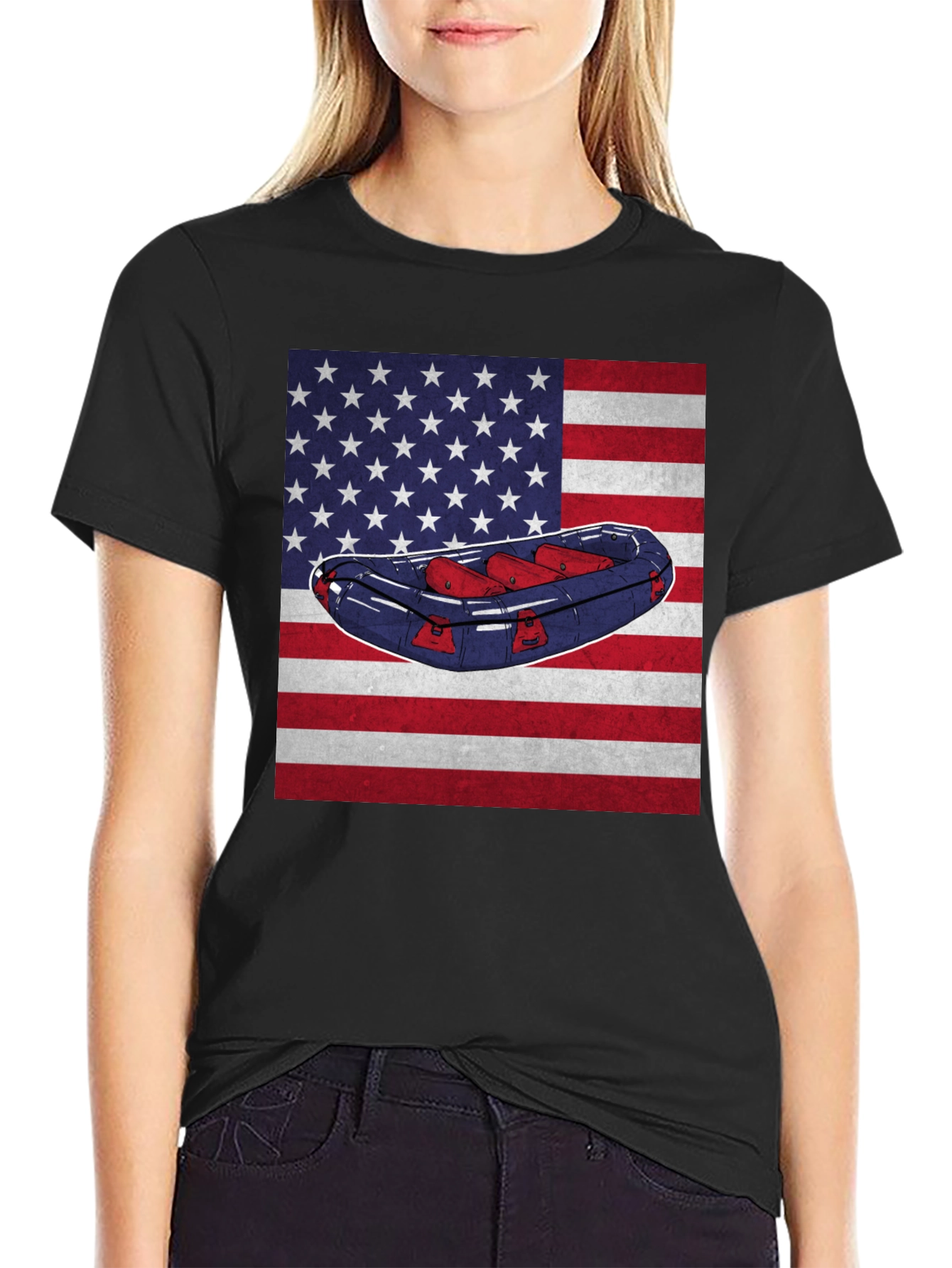 American Flag River Raft T-Shirt