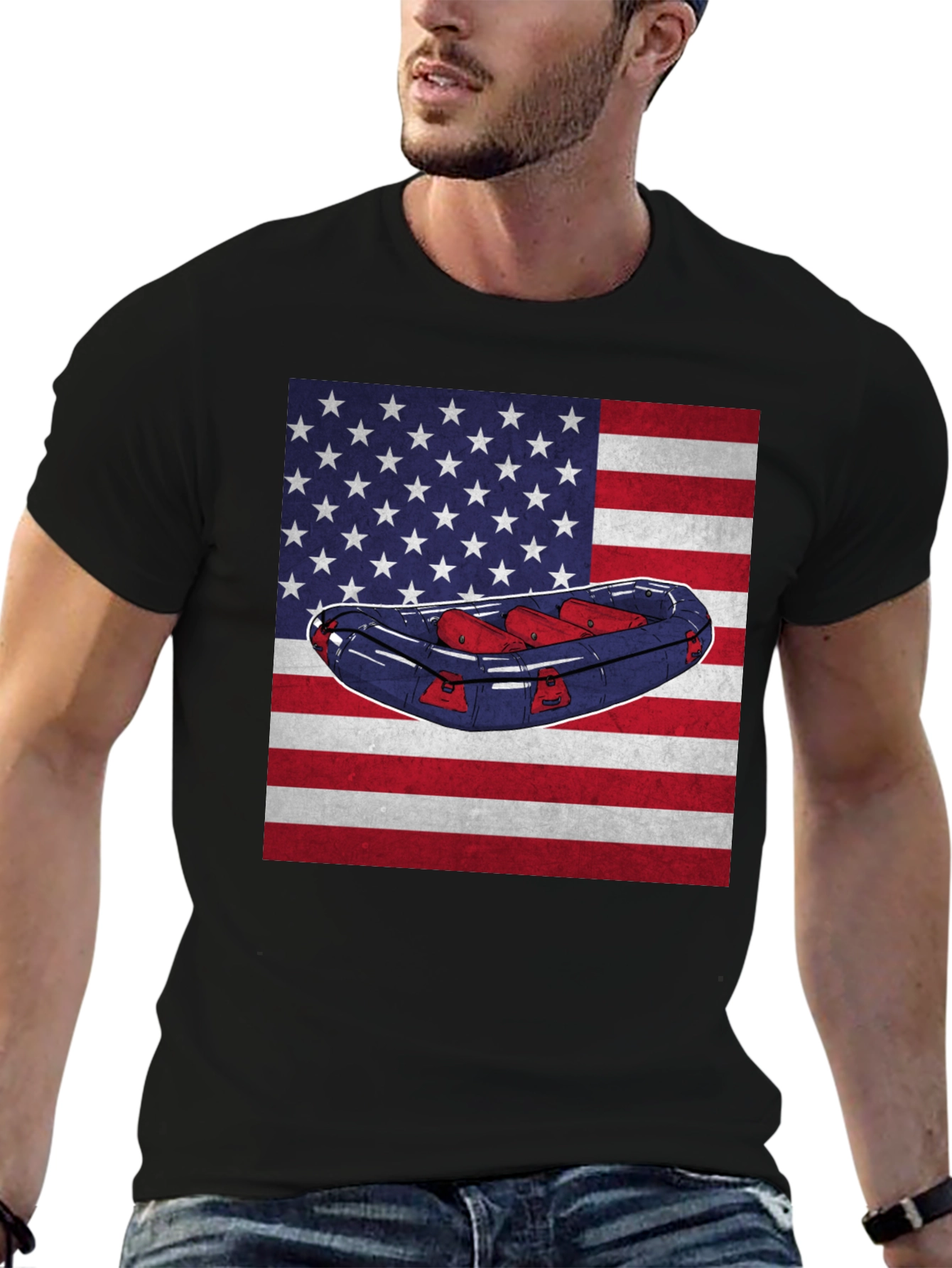 American Flag River Raft T-Shirt