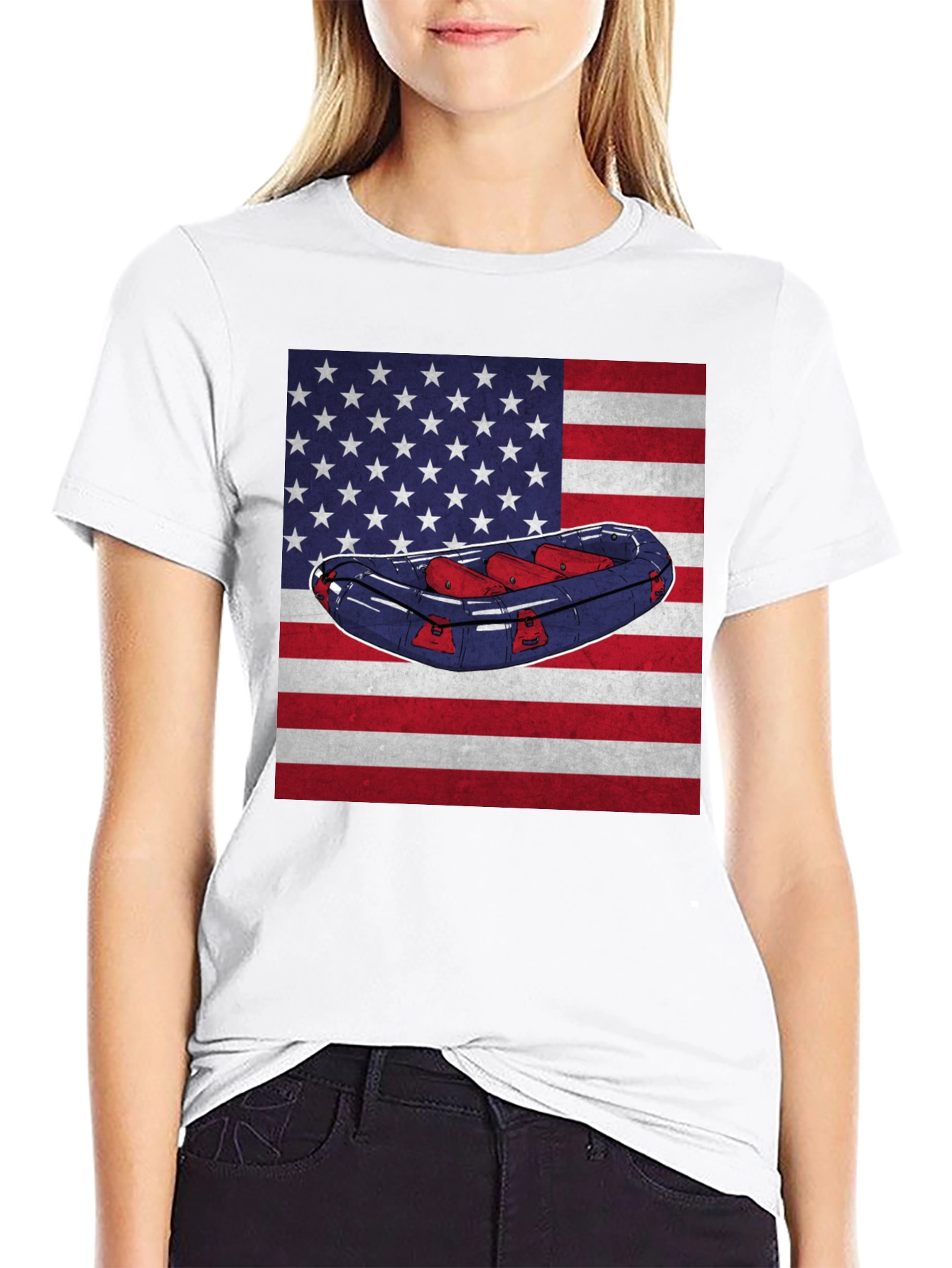American Flag River Raft T-Shirt