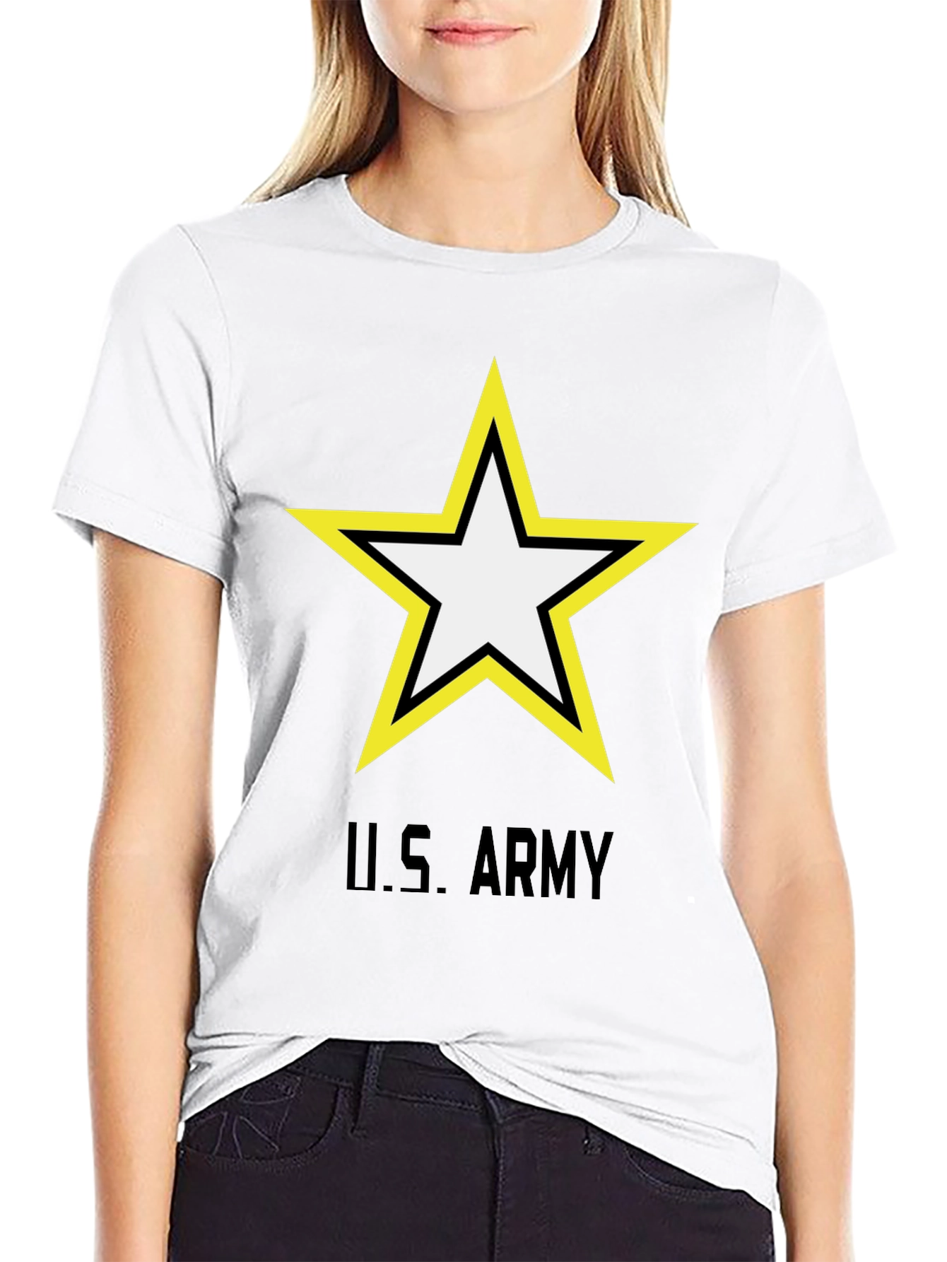 US Army Star Logo Black T-Shirt