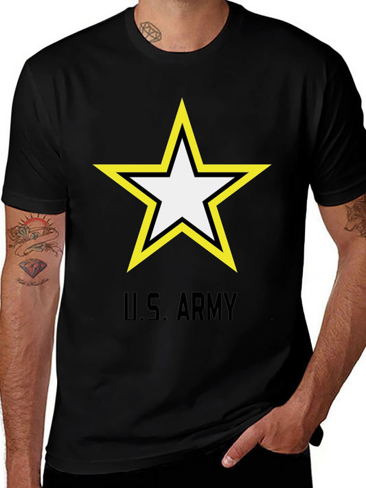 US Army Star Logo Black T-Shirt