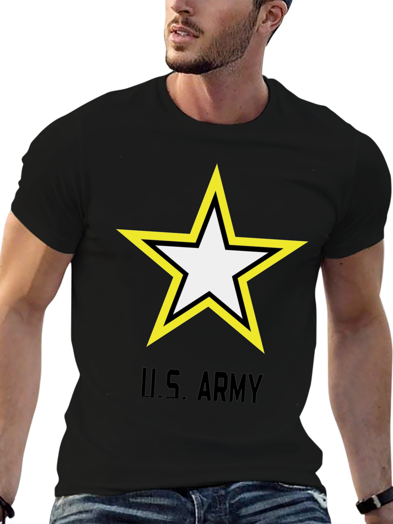 US Army Star Logo Black T-Shirt