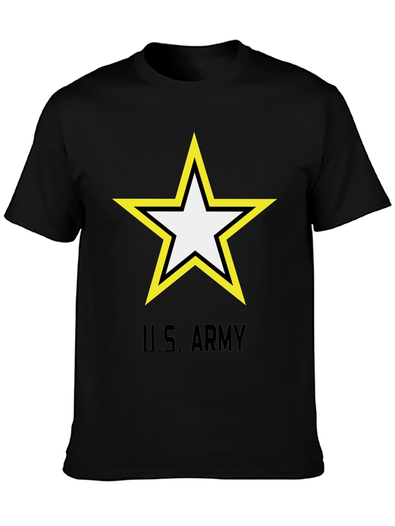 US Army Star Logo Black T-Shirt