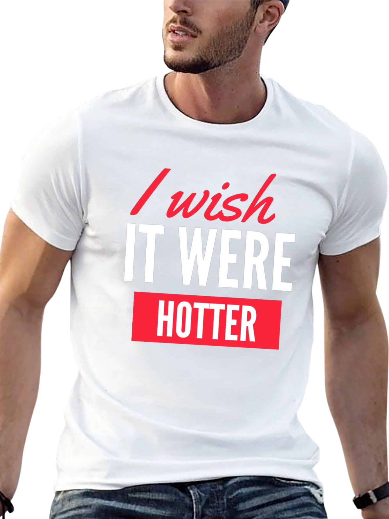 I Wish It Were Hotter Black Graphic Tee