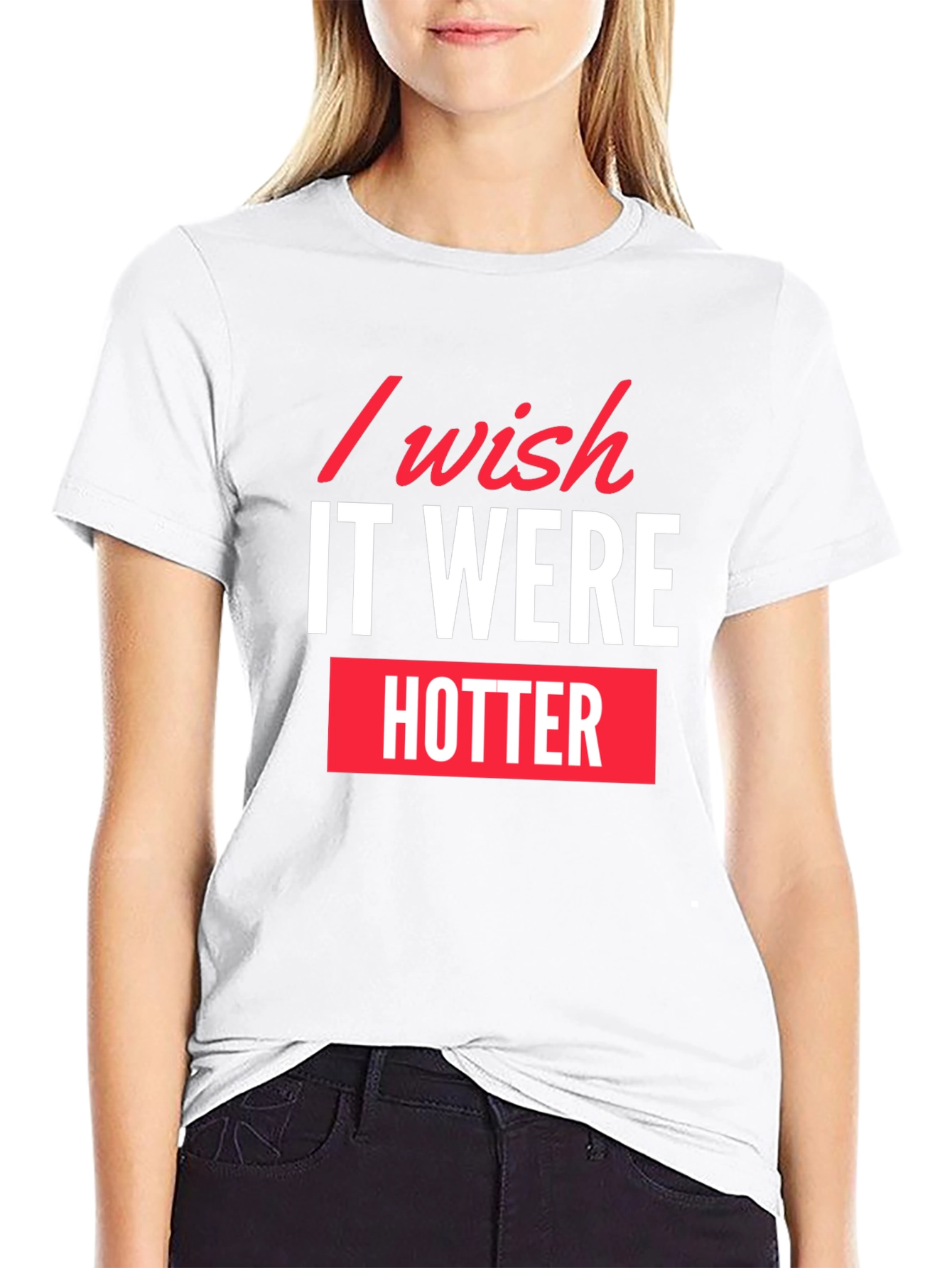 I Wish It Were Hotter Black Graphic Tee