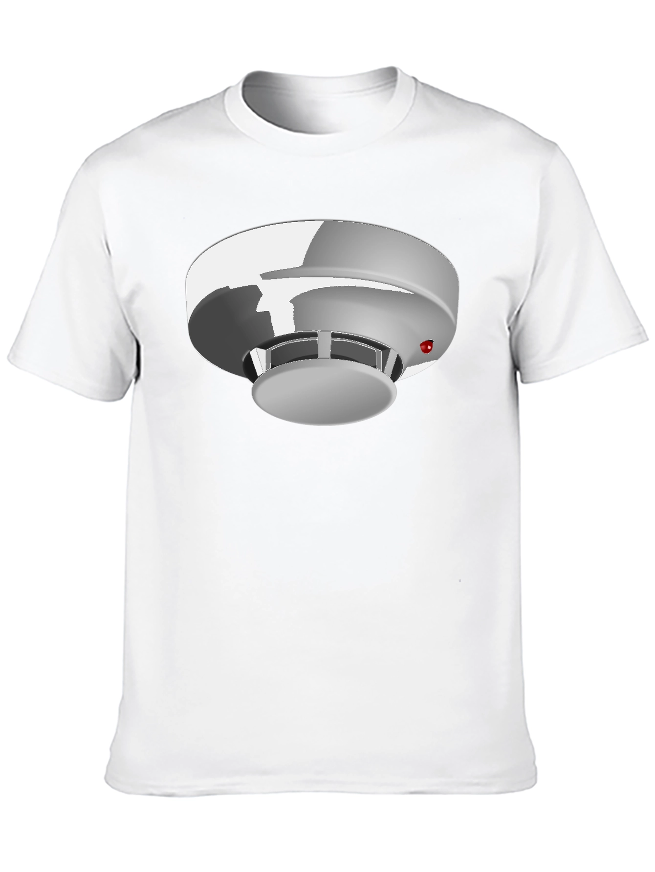 Smoke Detector Graphic Tee - Black Cotton Blend
