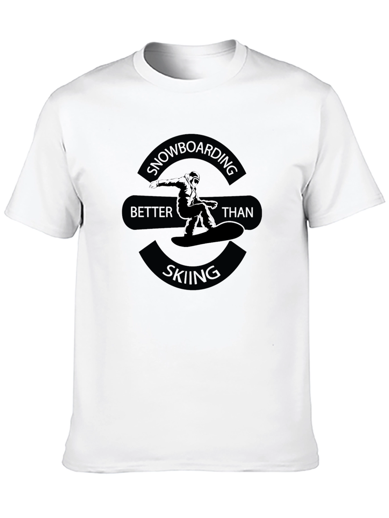 Snowboarding Better Than Skiing Black T-Shirt