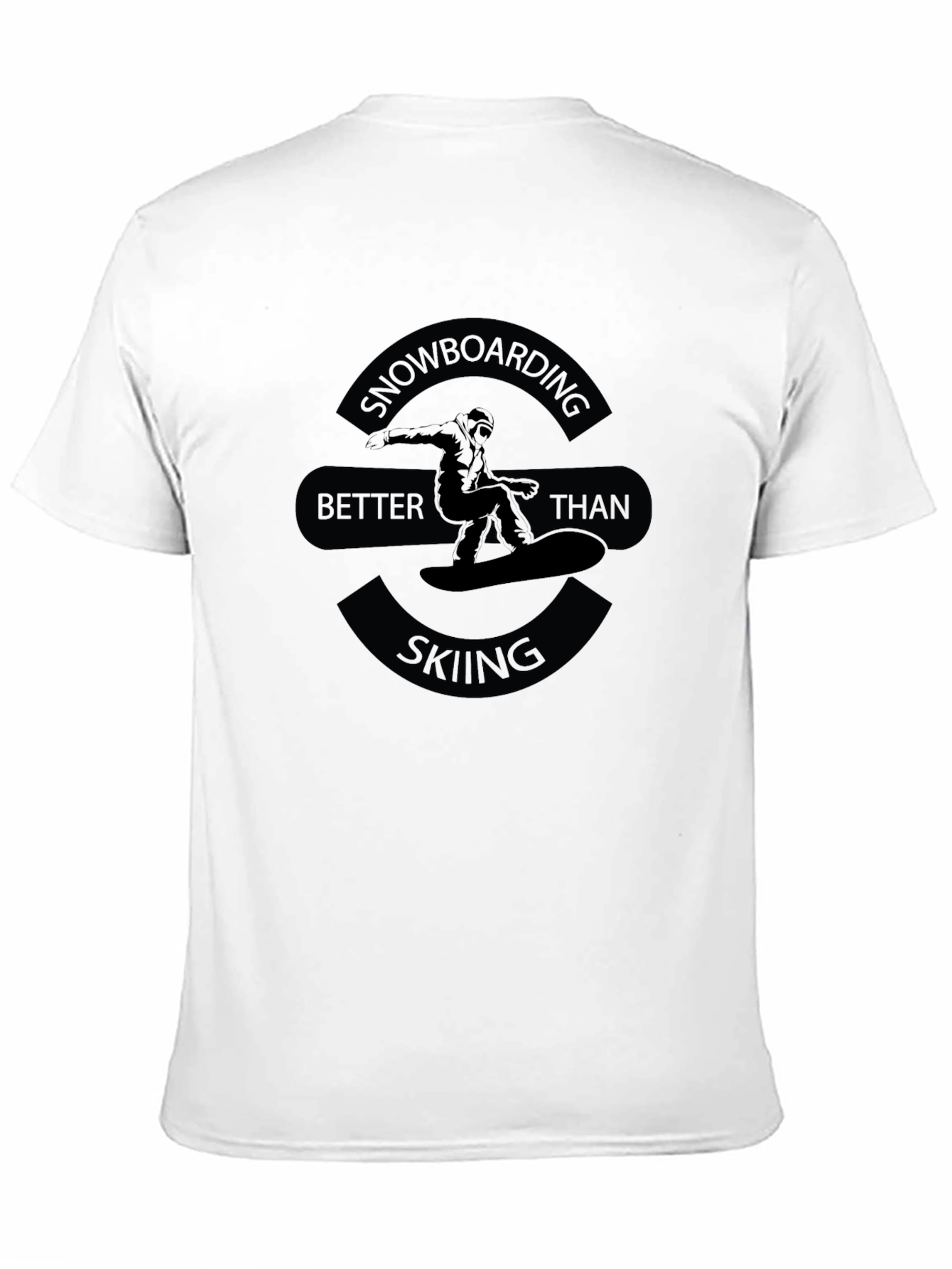 Snowboarding Better Than Skiing Black T-Shirt
