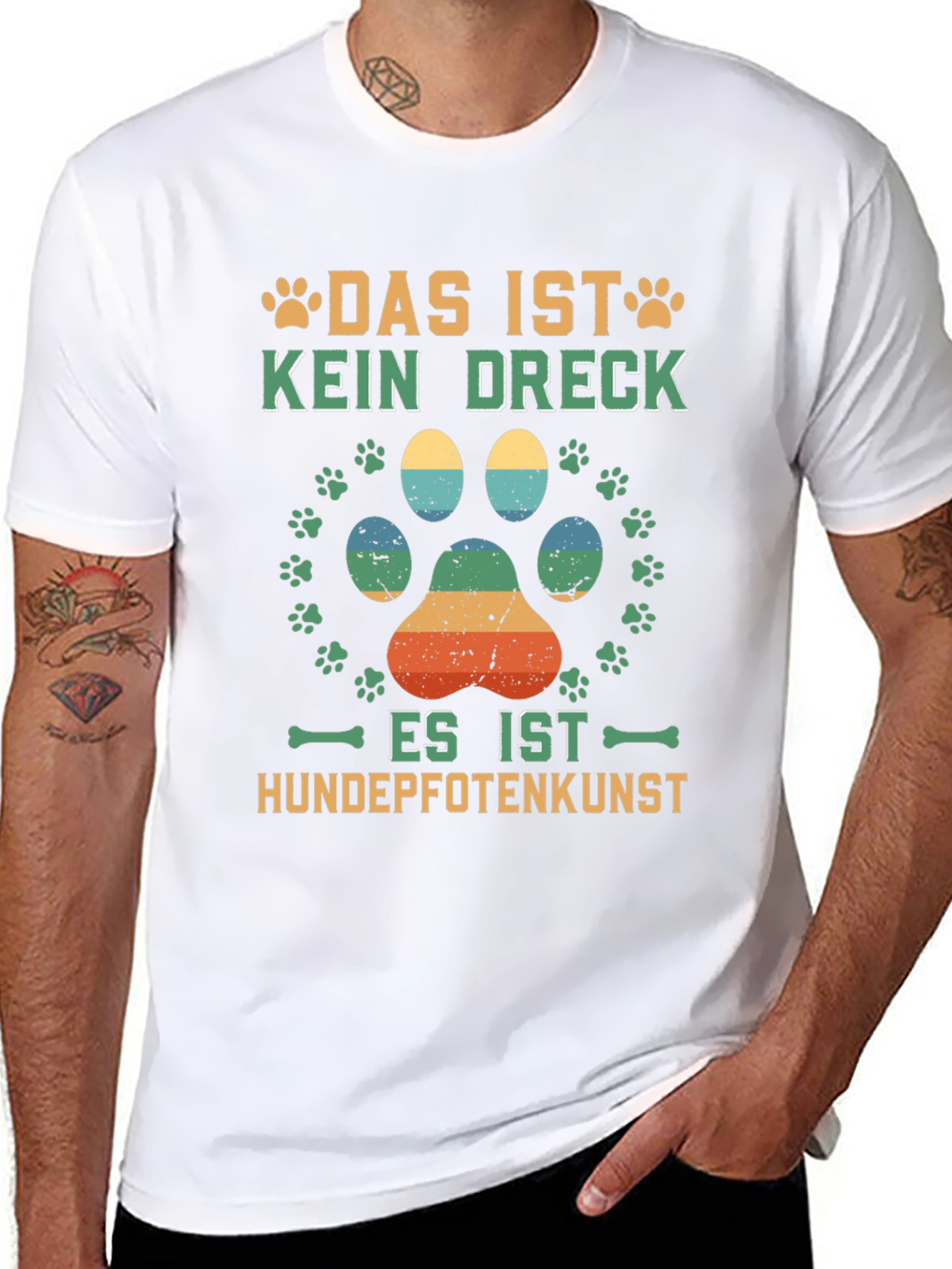 Dog Paw Print T-Shirt - Hundepfotenkunst