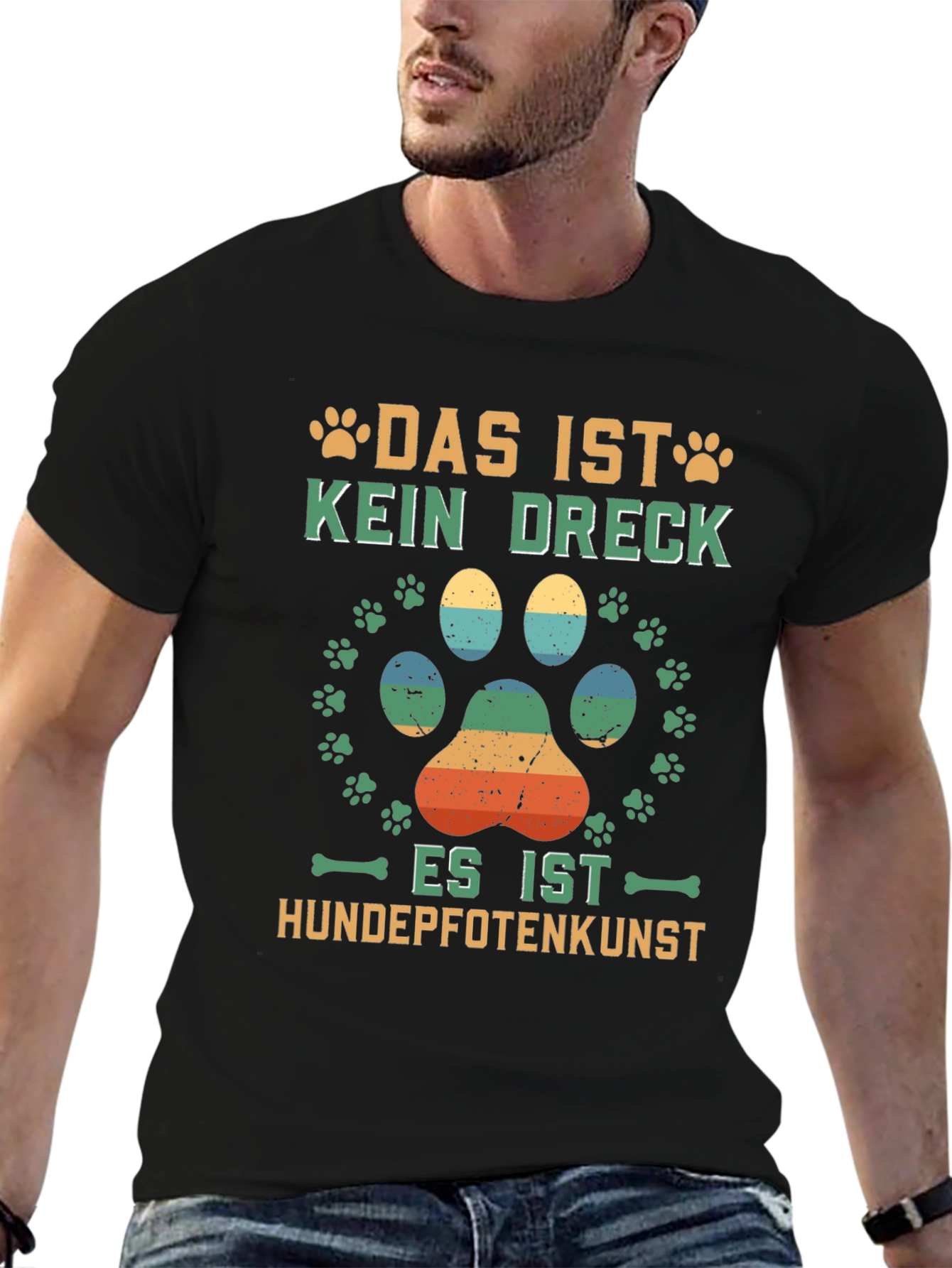 Dog Paw Print T-Shirt - Hundepfotenkunst