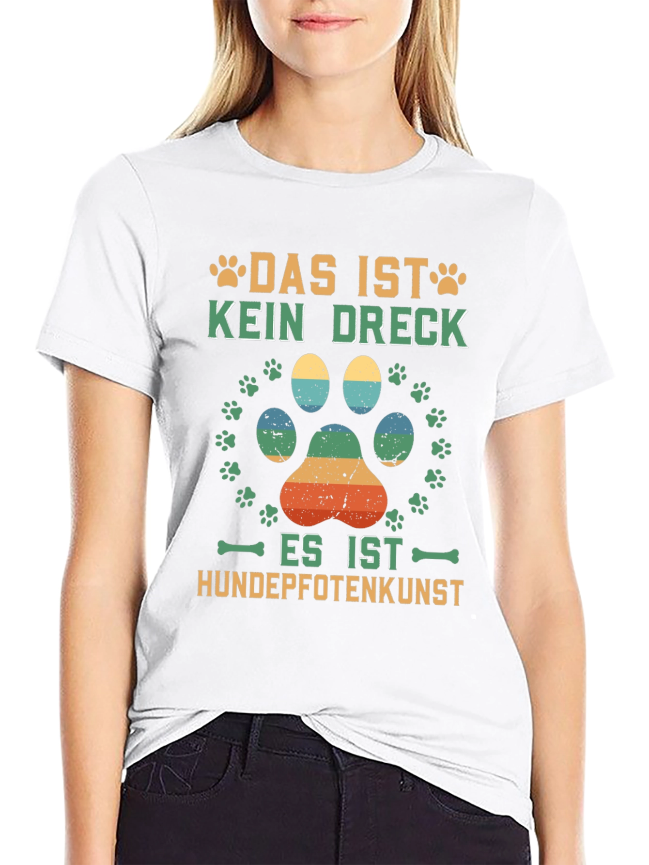 Dog Paw Print T-Shirt - Hundepfotenkunst