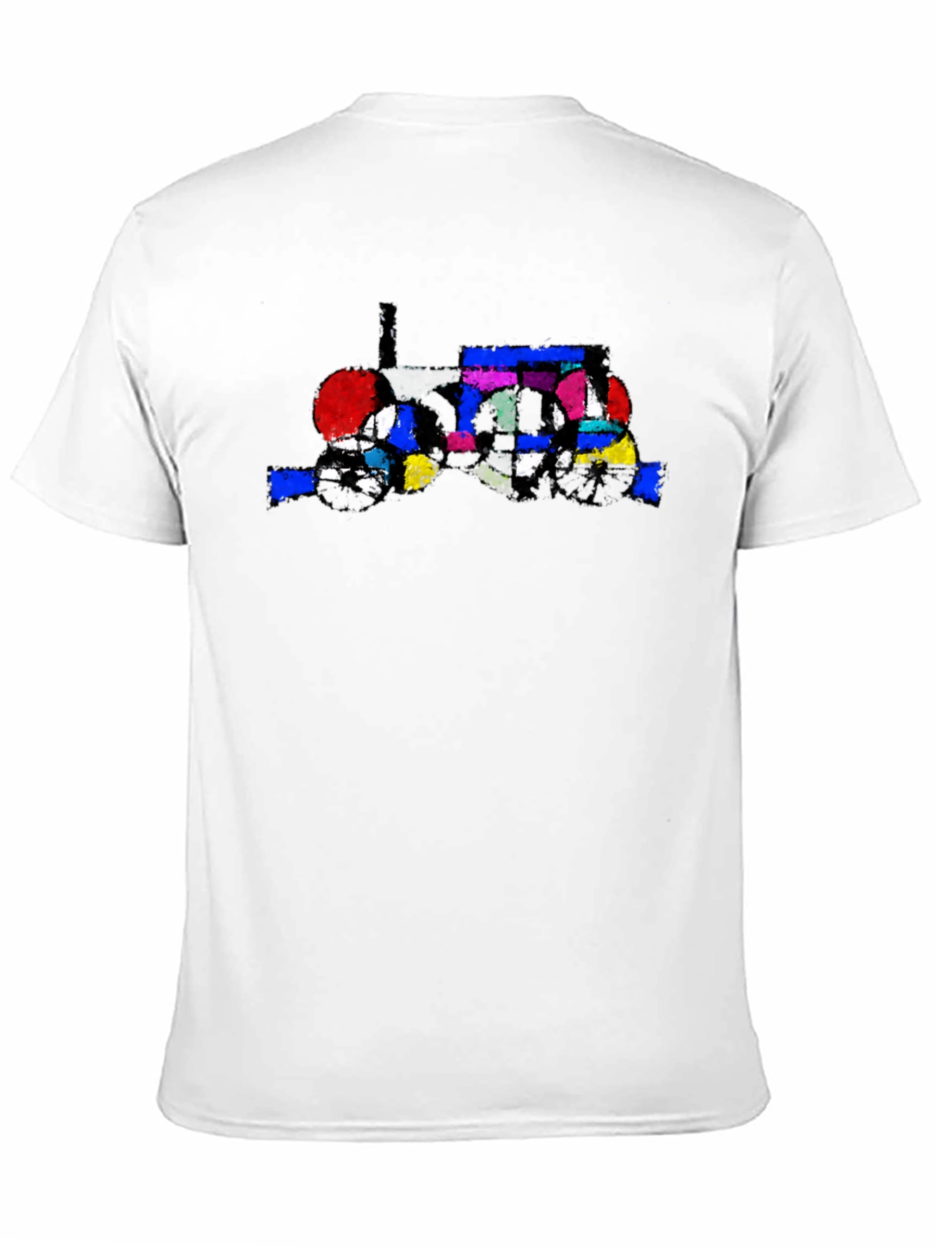 Abstract Tractor Graphic Tee - Stylish Black T-Shirt